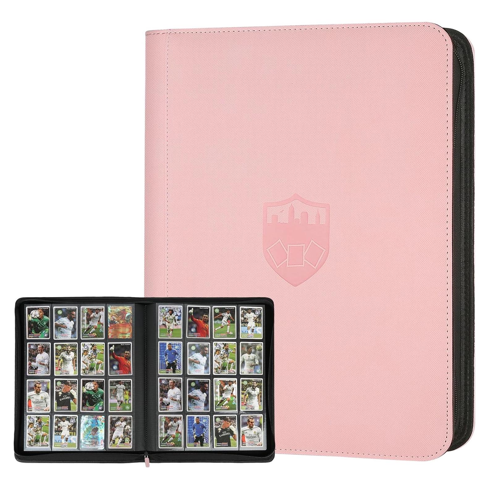 Carpeta de Tarjetas GERMUN 16 Bolsillos Rosa Premium