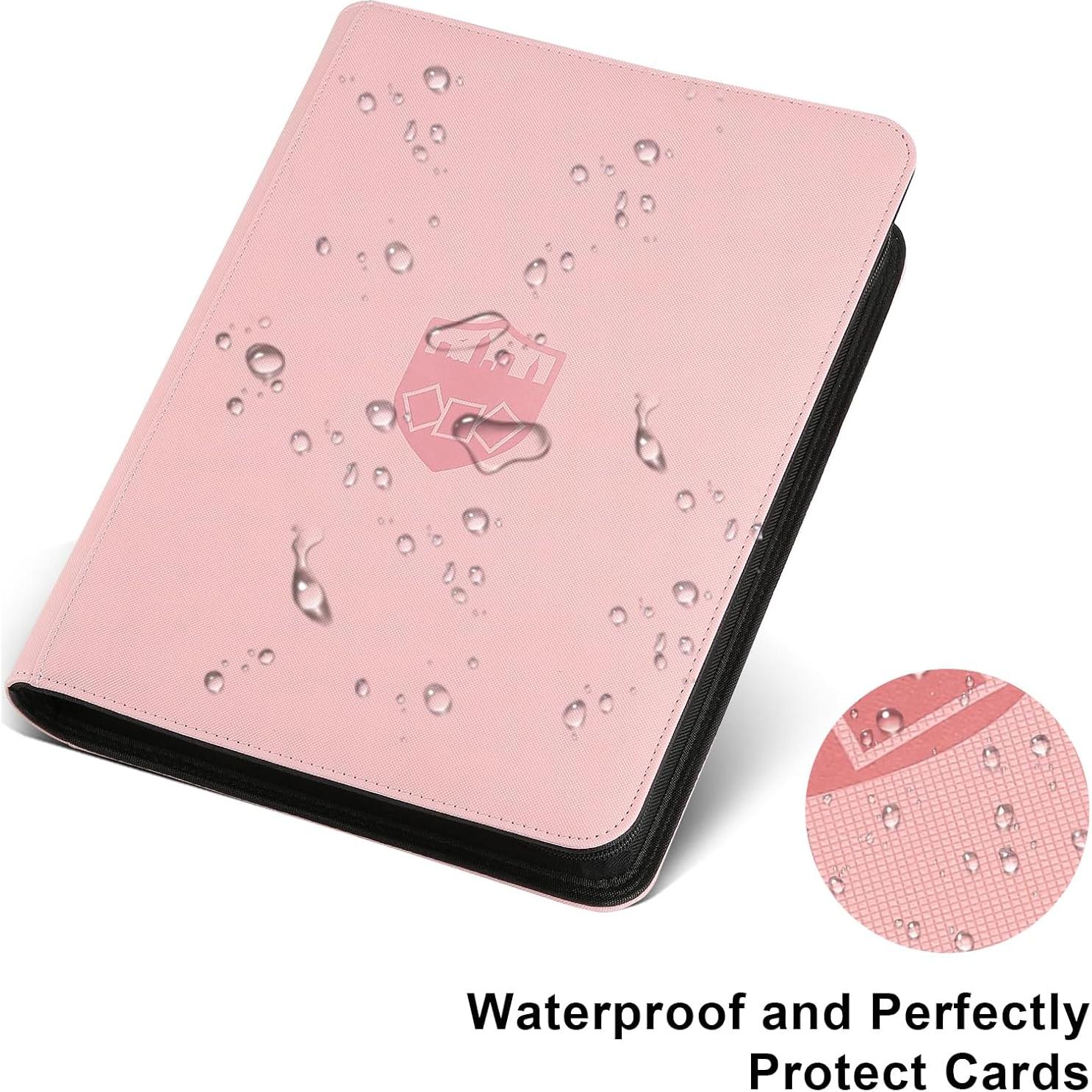 Carpeta de Tarjetas GERMUN 16 Bolsillos Rosa Premium