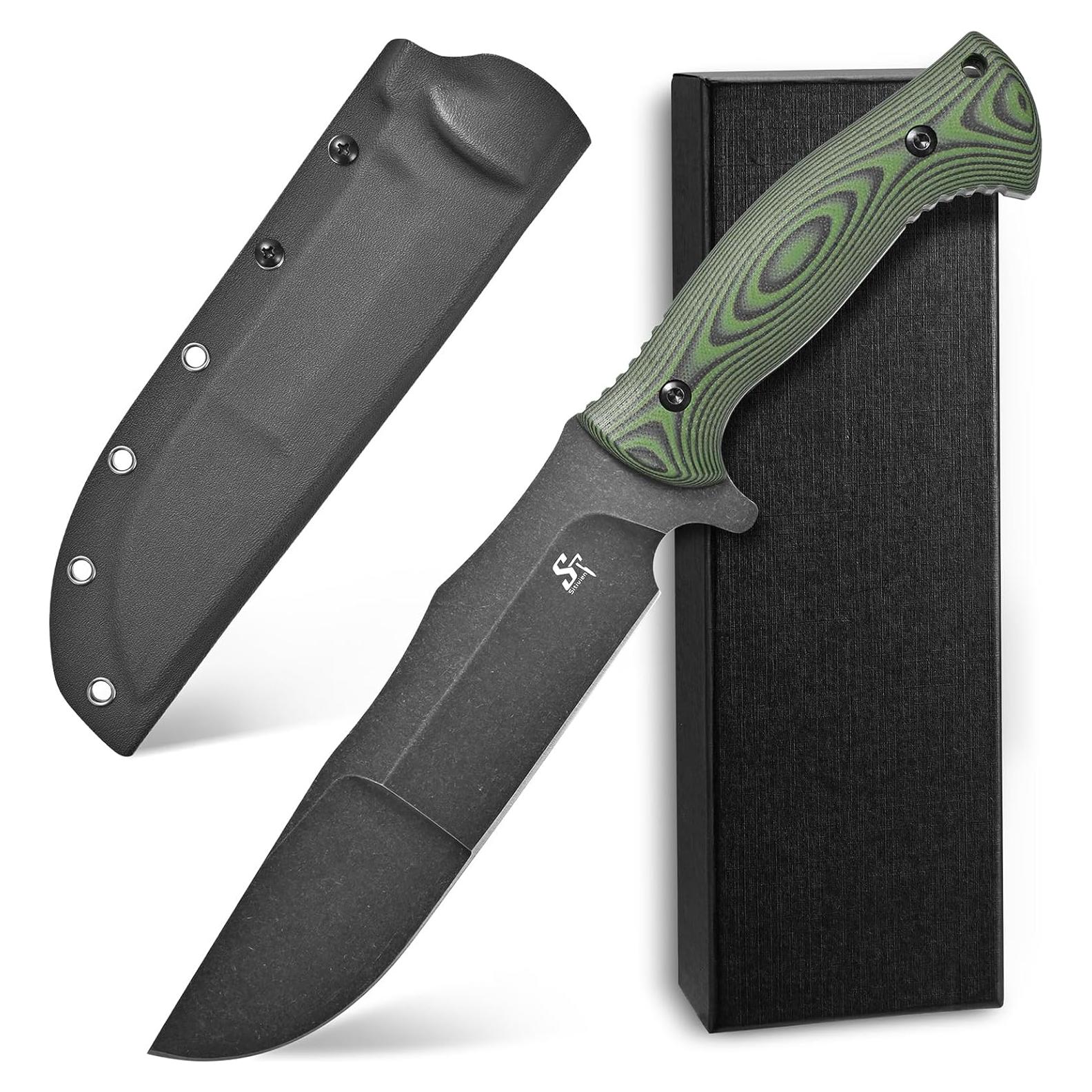 Cuchillo de Hoja Fija Sitivien ST21 Acero AUS-10 8mm Negro