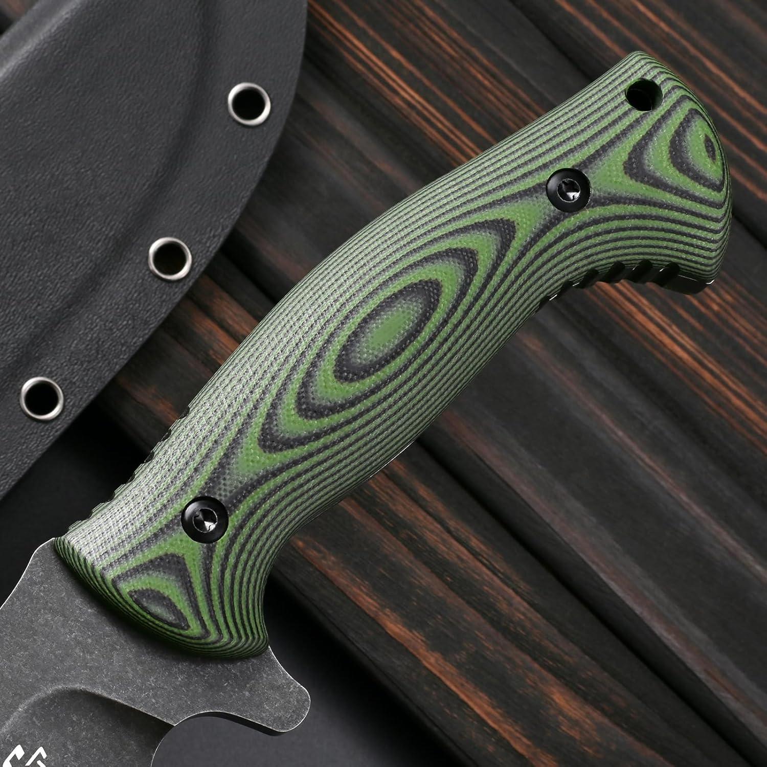 Cuchillo de Hoja Fija Sitivien ST21 Acero AUS-10 8mm Negro