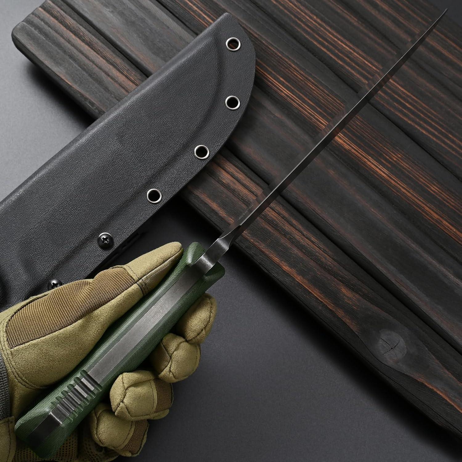 Cuchillo de Hoja Fija Sitivien ST21 Acero AUS-10 8mm Negro