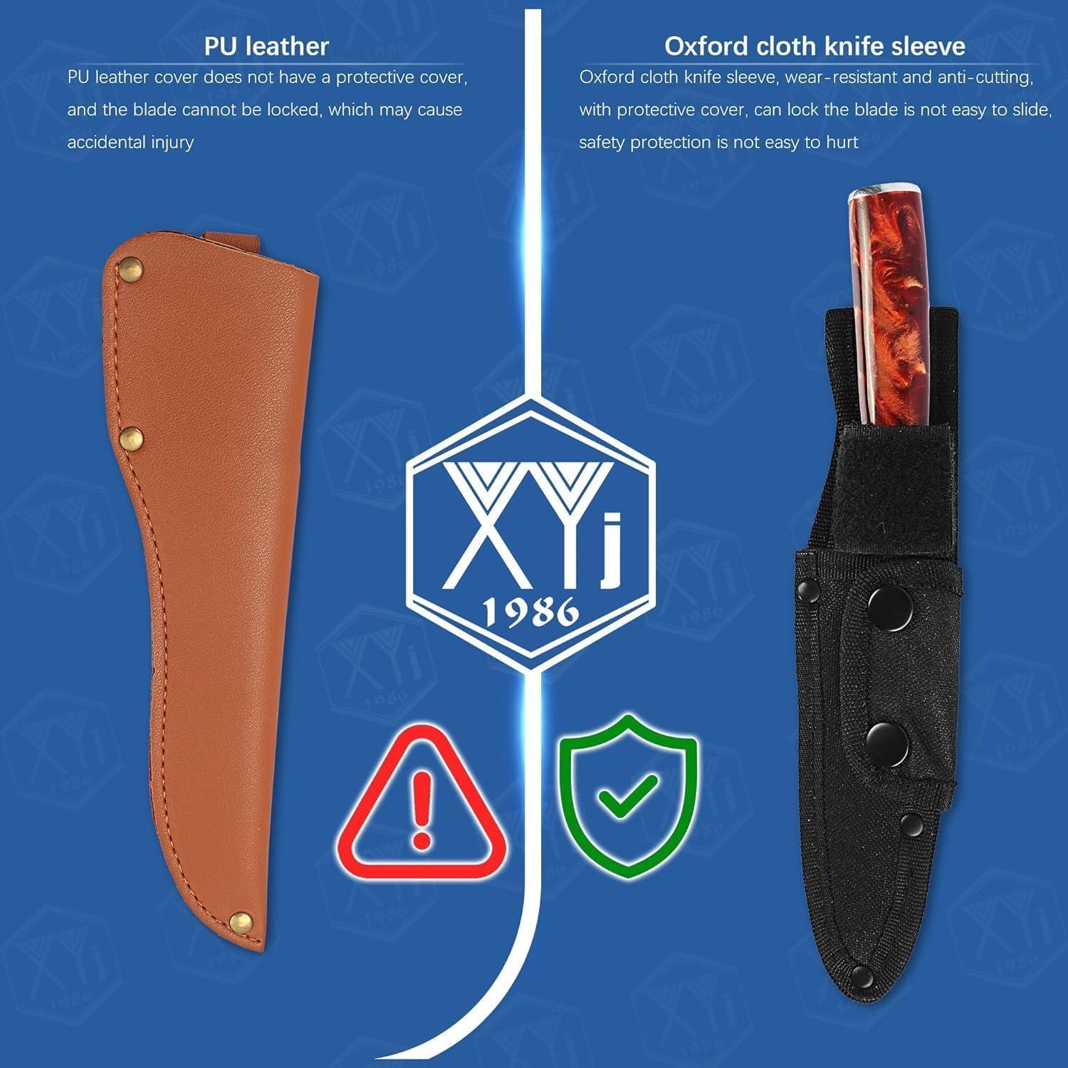 Funda Universal para Cuchillo XYJ de Tela Oxford Negra 14x5 cm