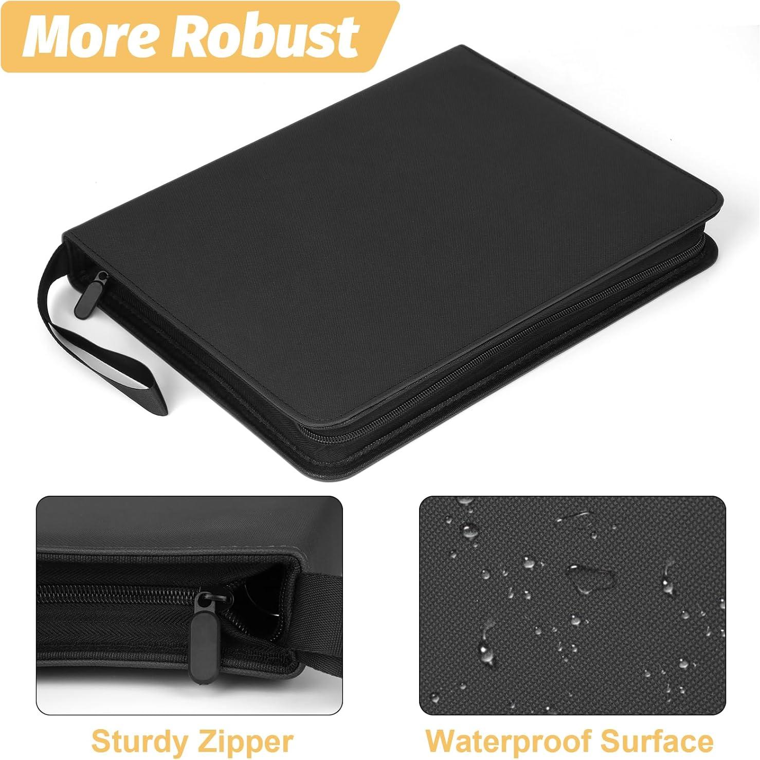 Carpeta de Tarjetas GERMUN 720 Bolsillos PU Negra