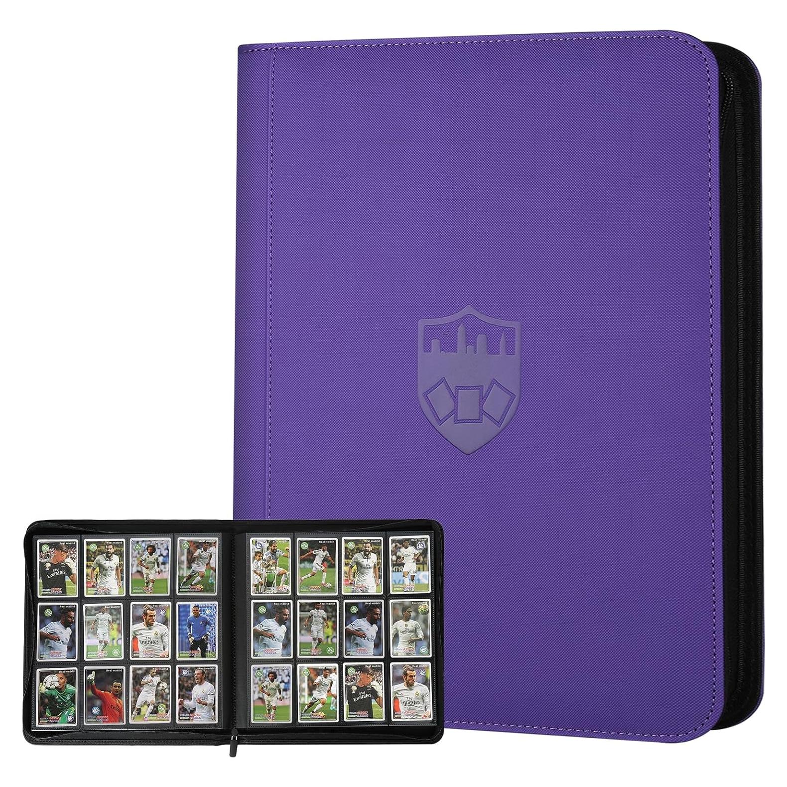 Carpeta de Tarjetas GERMUN 12 Bolsillos Púrpura para 720 Tarjetas