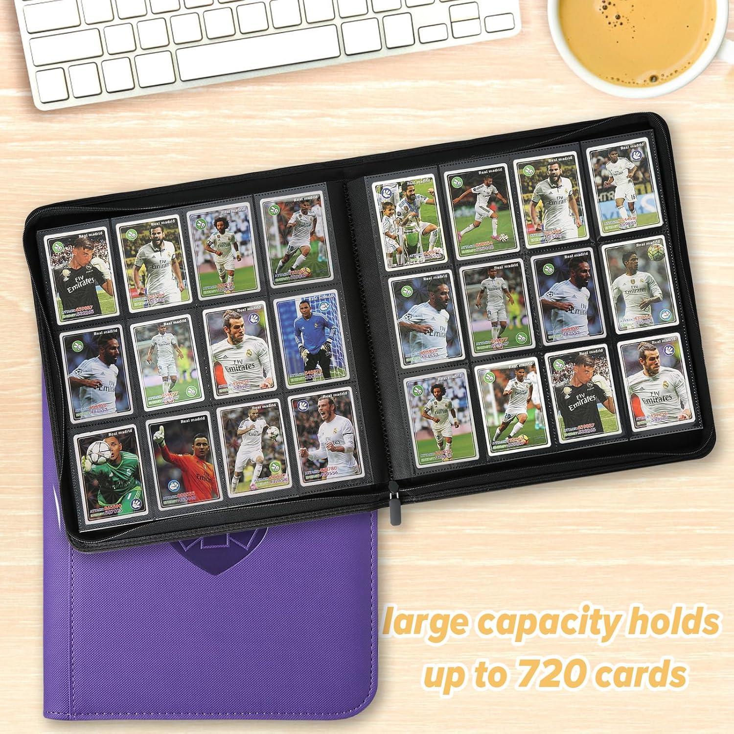 Carpeta de Tarjetas GERMUN 12 Bolsillos Púrpura para 720 Tarjetas