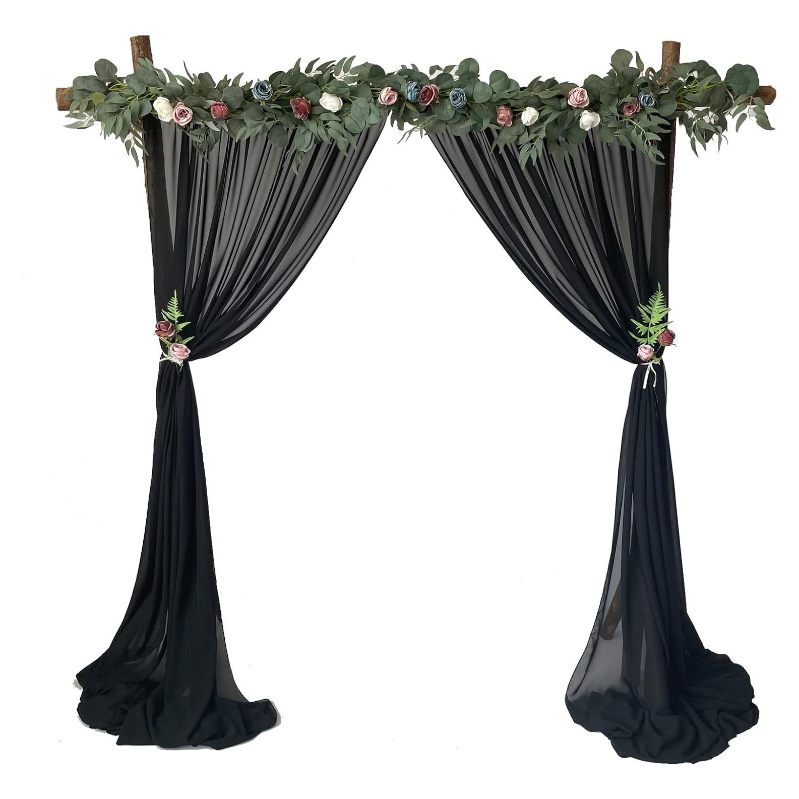 Cortinas de Gasa Transparente EHLDekol 3m x 3m para Bodas