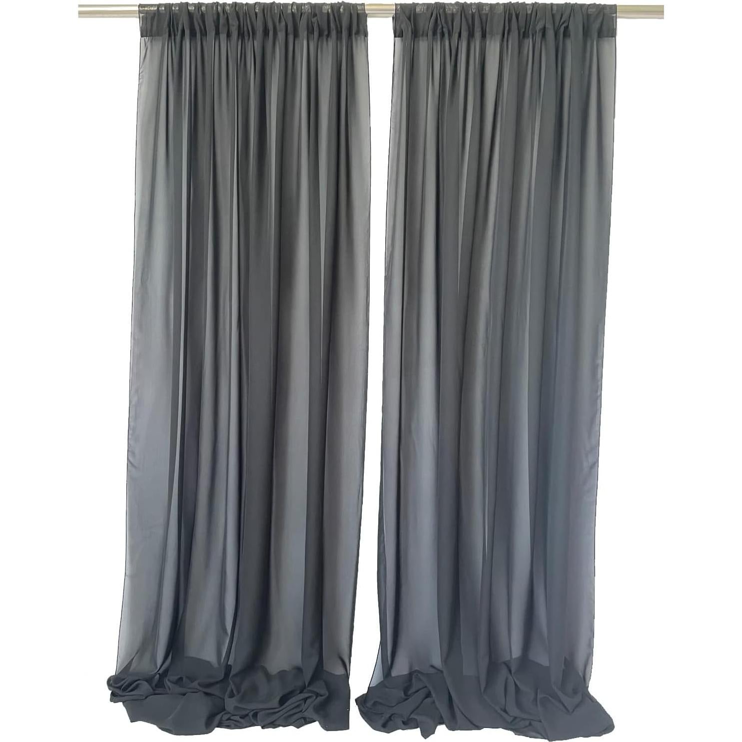 Cortinas de Gasa Transparente EHLDekol 3m x 3m para Bodas