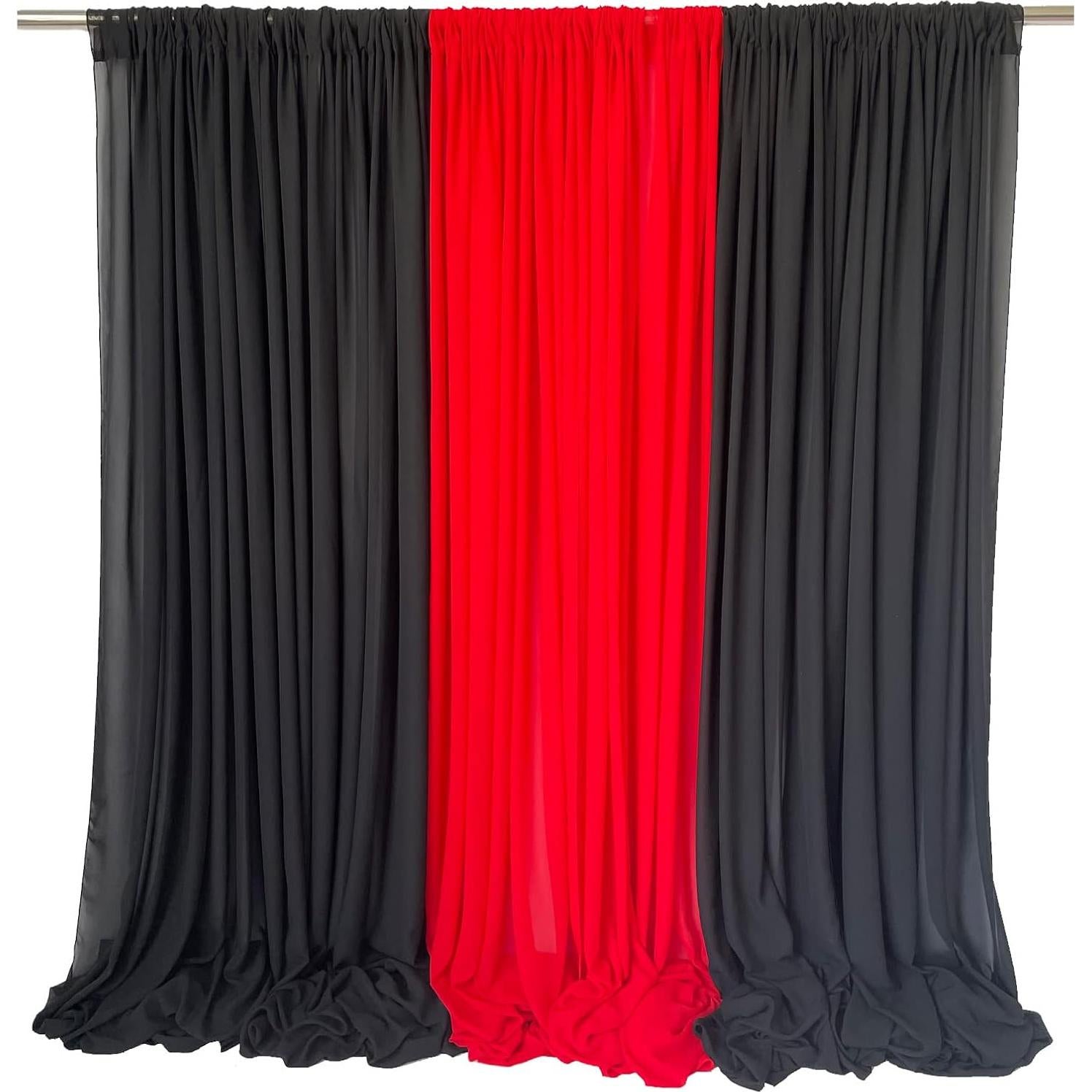 Cortinas de Gasa Transparente EHLDekol 3m x 3m para Bodas