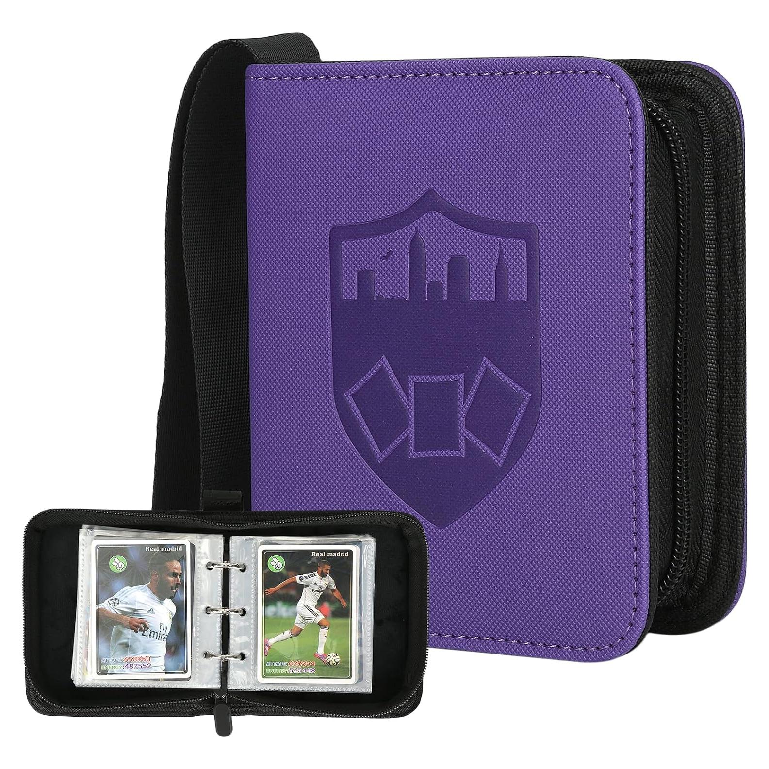 Carpeta de Tarjetas GERMUN 1 Pocket 80 Bolsillos Púrpura