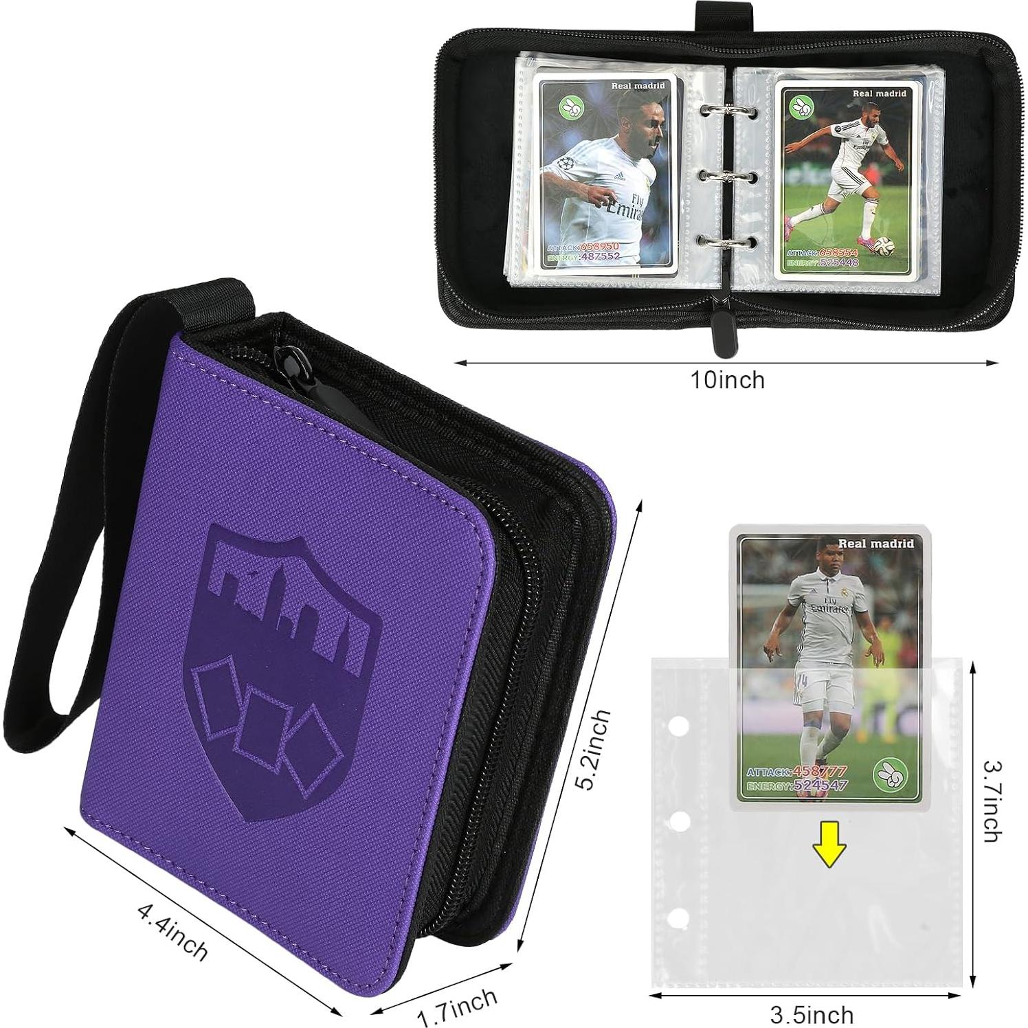 Carpeta de Tarjetas GERMUN 1 Pocket 80 Bolsillos Púrpura