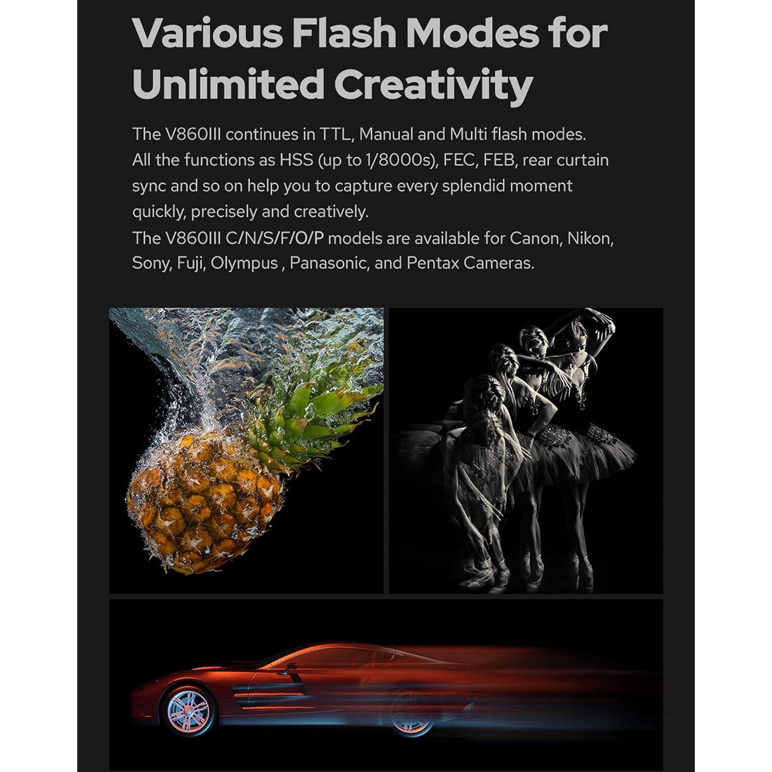 Flash Godox V860III-S para Cámara Sony, E-TTL II, 2600mAh