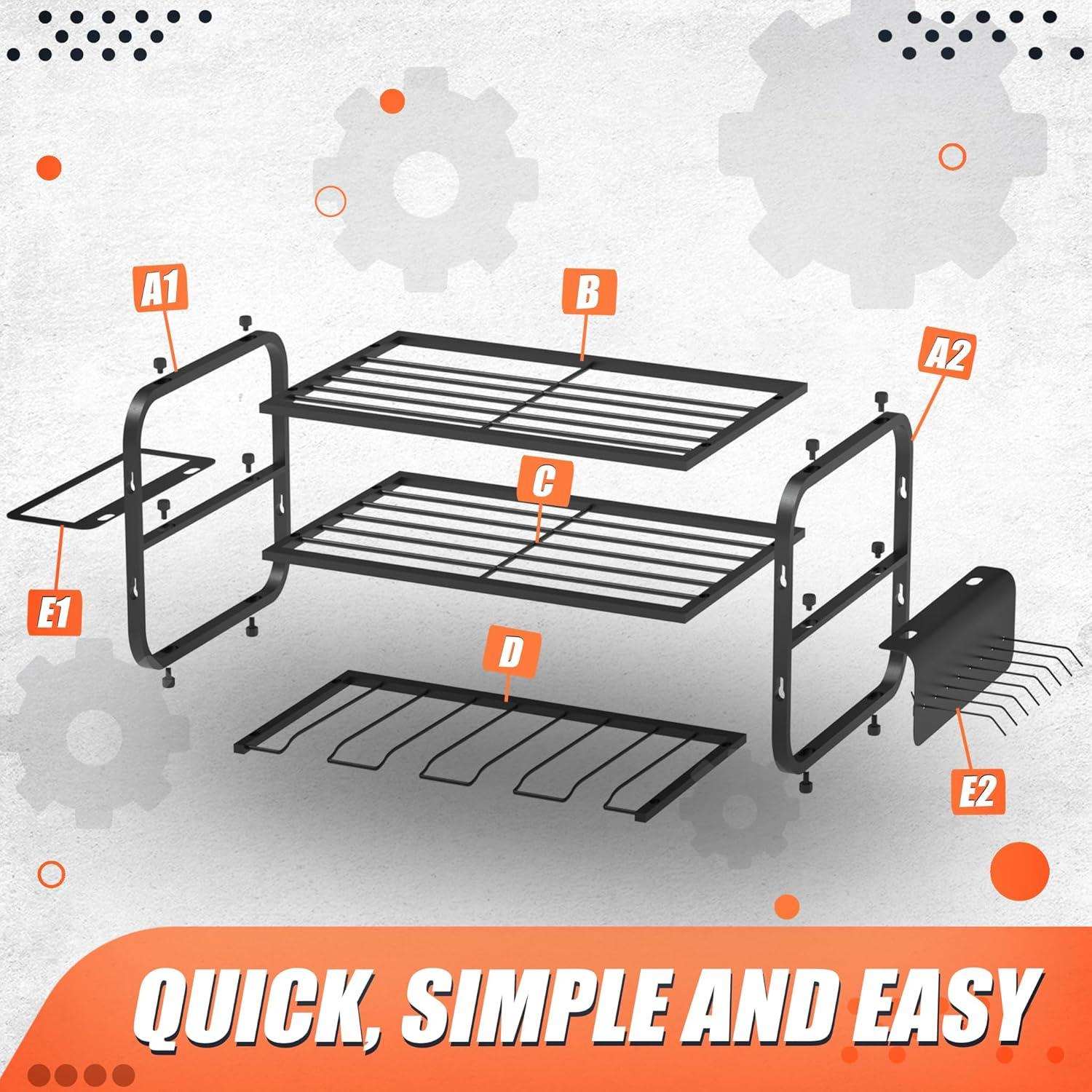 Organizador de Herramientas Zhirxo Montaje en Pared 3 Capas 90 Kg