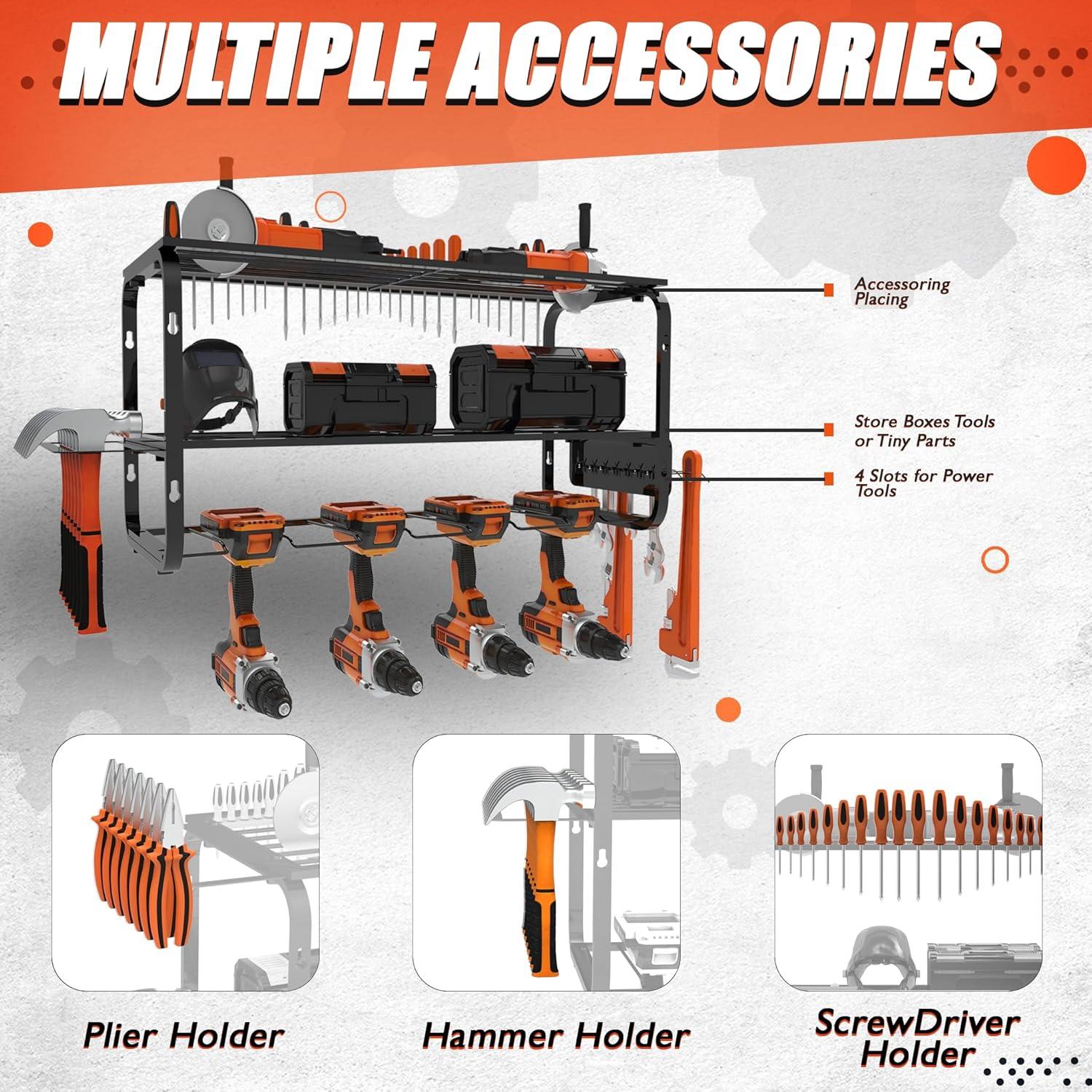 Organizador de Herramientas Zhirxo Montaje en Pared 3 Capas 90 Kg