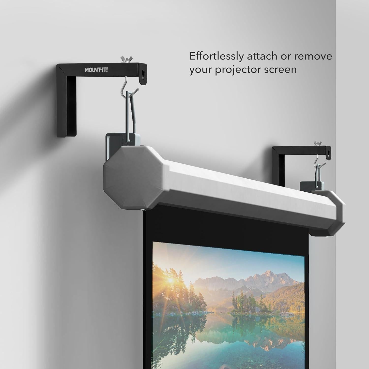 Soporte de Pared para Pantalla de Proyector Mount-It! Negro 6"