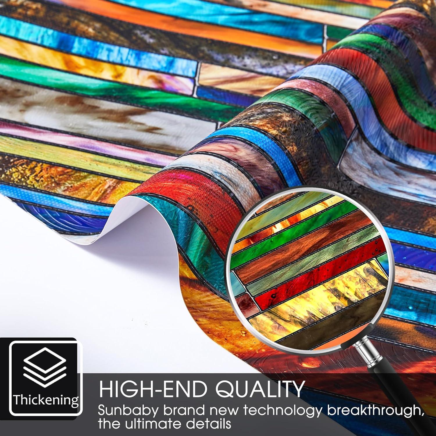 Película Decorativa para Ventanas Beautsaid 42.9x100cm Colorida