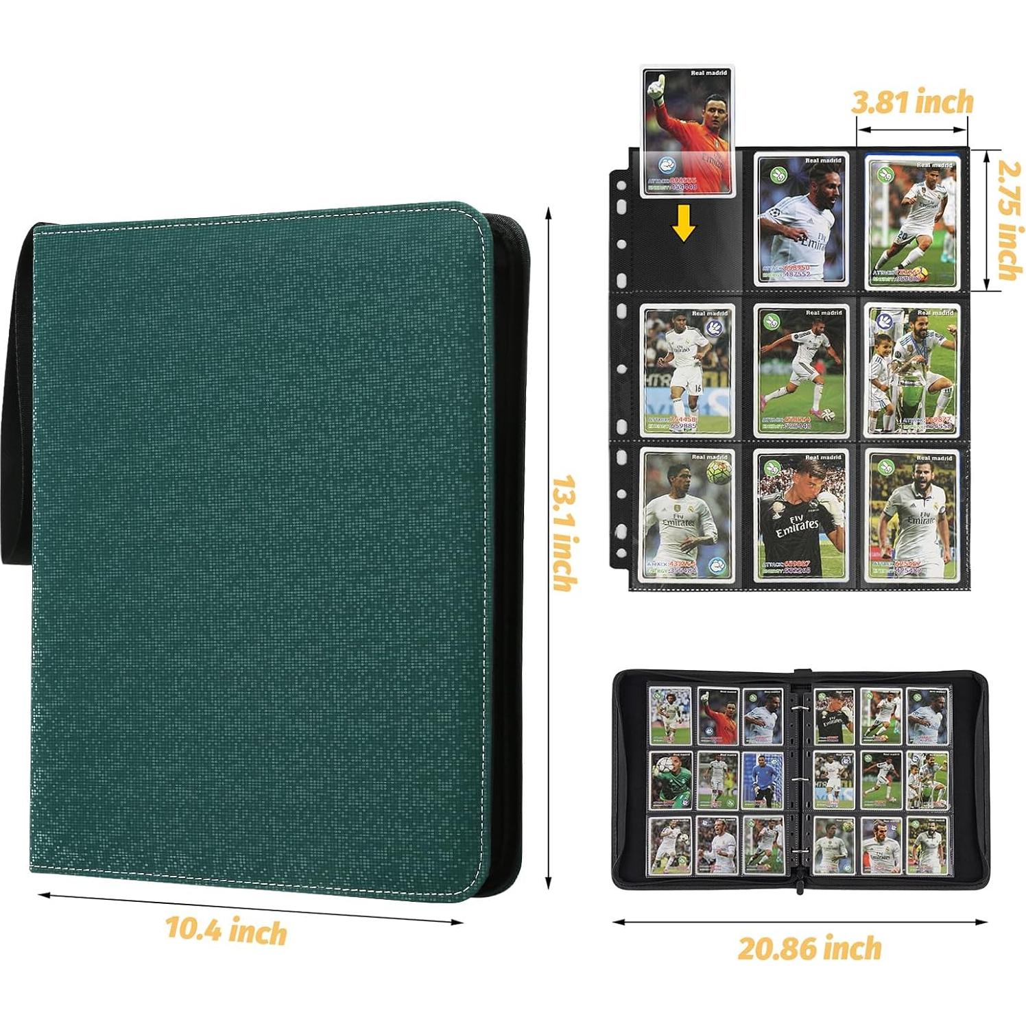 Carpeta de Tarjetas 9 Bolsillos TRADINGBINDER Verde Oscuro