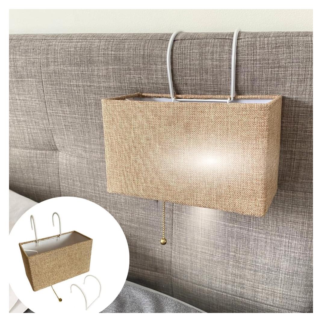 Lámpara de Lectura Colgante Evelots Beige con 2 Ganchos