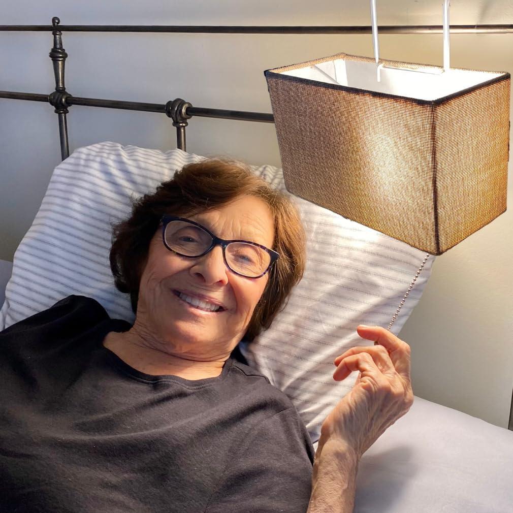 Lámpara de Lectura Colgante Evelots Beige con 2 Ganchos