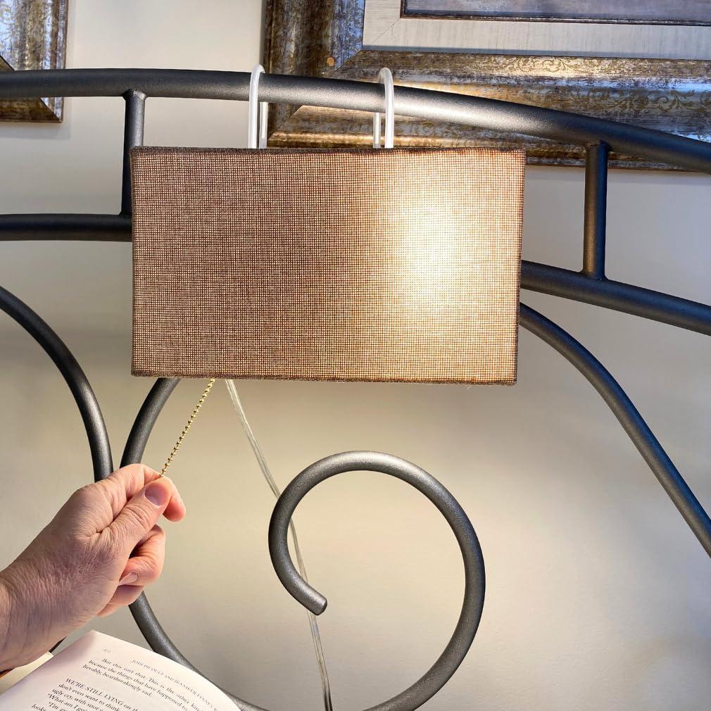 Lámpara de Lectura Colgante Evelots Beige con 2 Ganchos