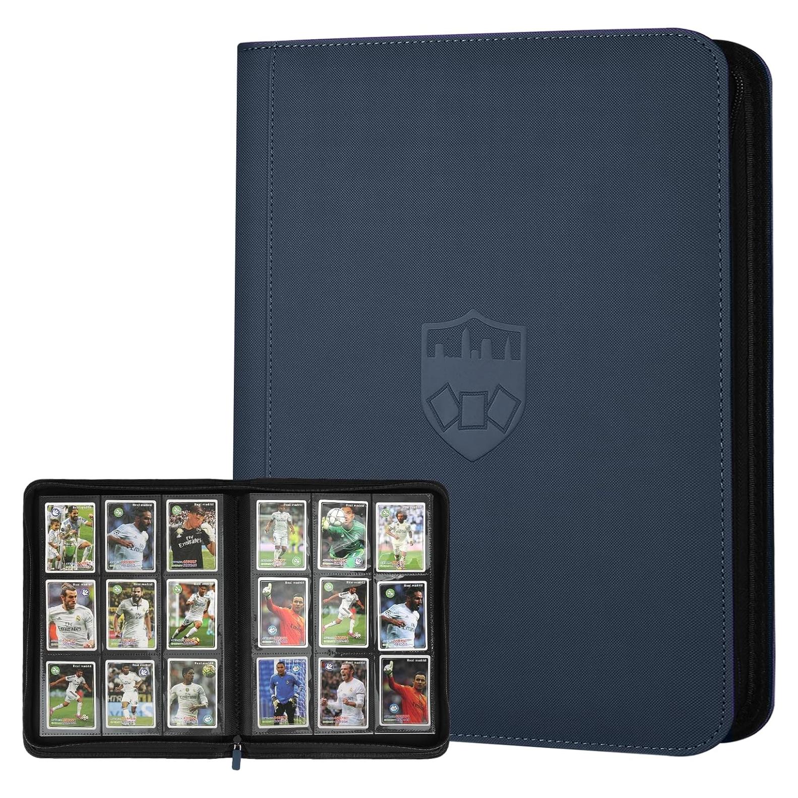 Carpeta de Tarjetas GERMUN 9 Bolsillos Azul para 360 Tarjetas