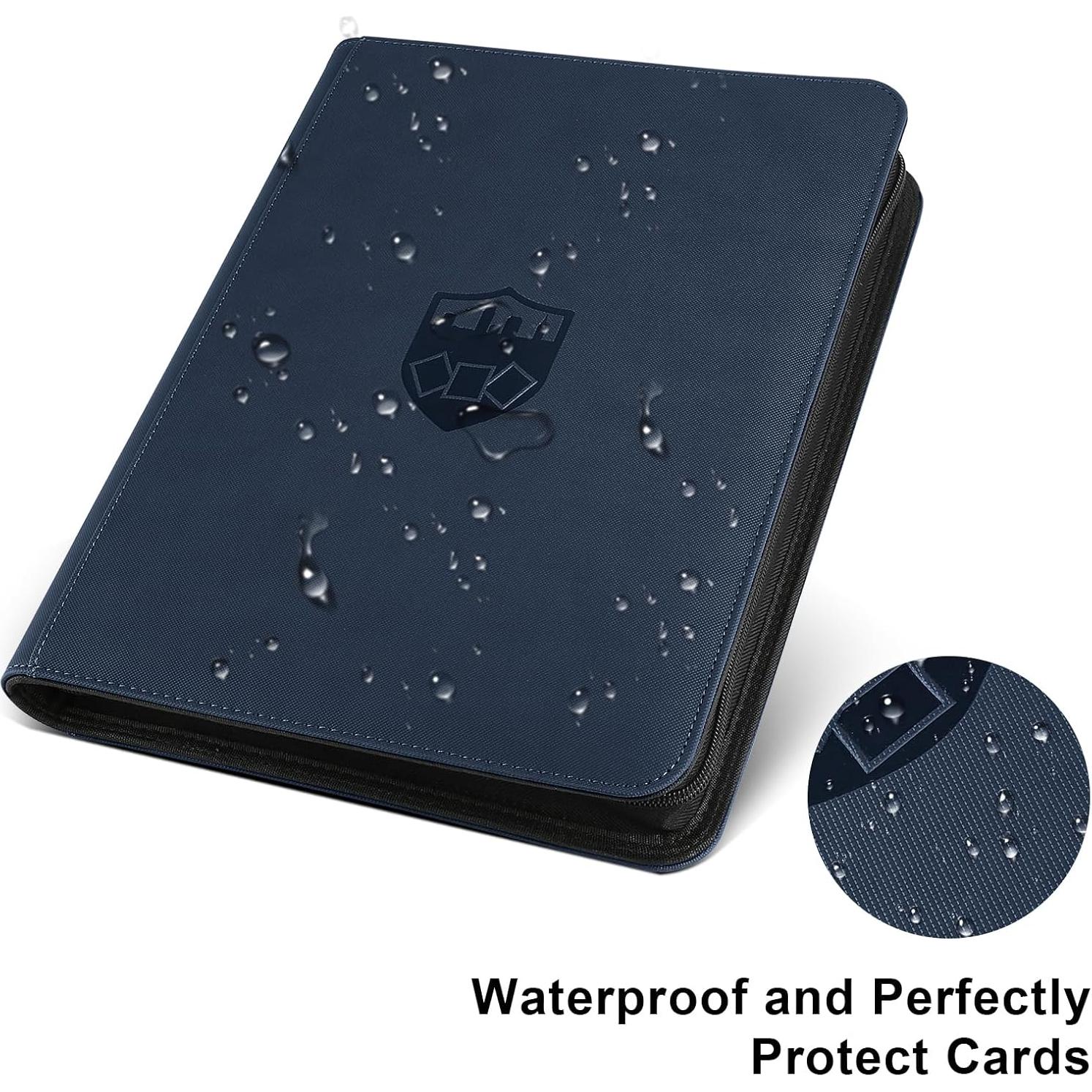 Carpeta de Tarjetas GERMUN 9 Bolsillos Azul para 360 Tarjetas