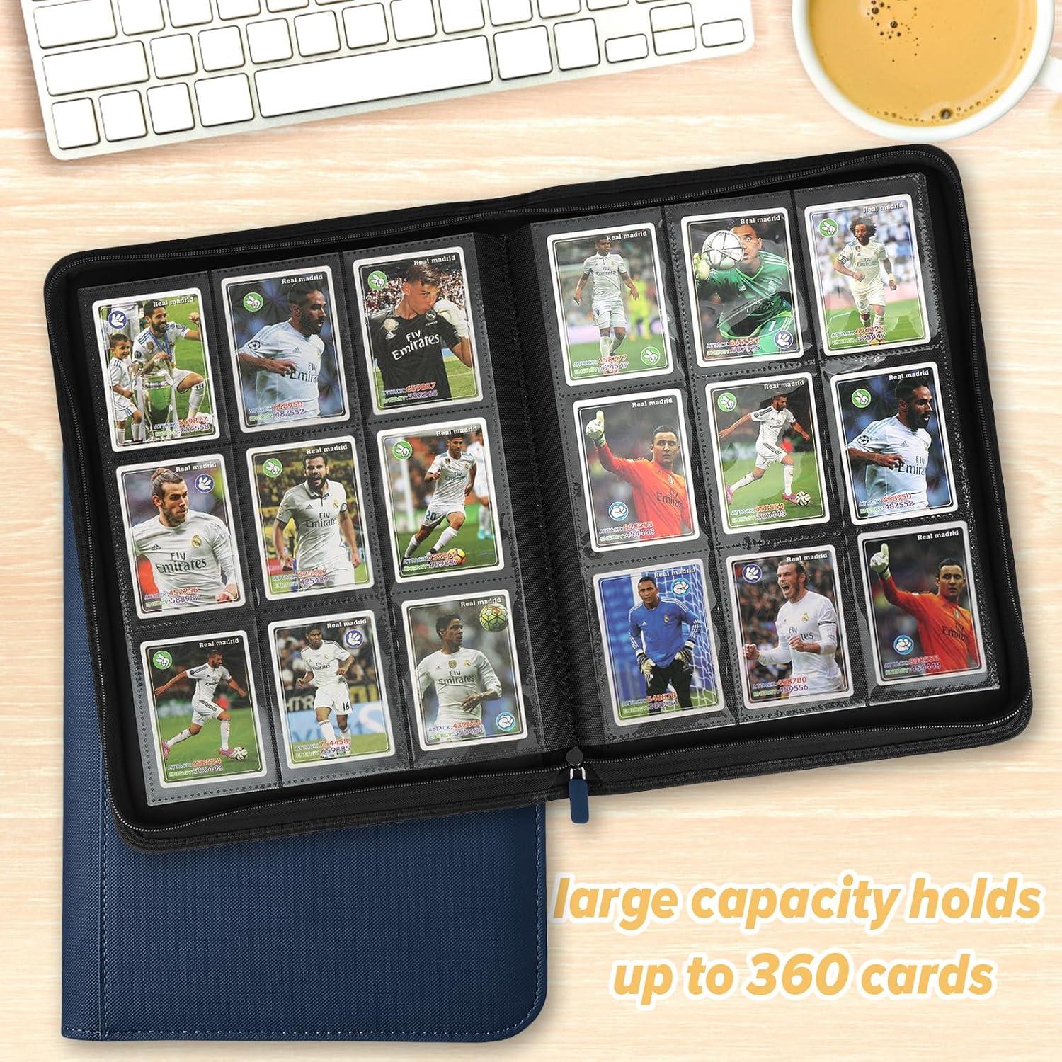 Carpeta de Tarjetas GERMUN 9 Bolsillos Azul para 360 Tarjetas