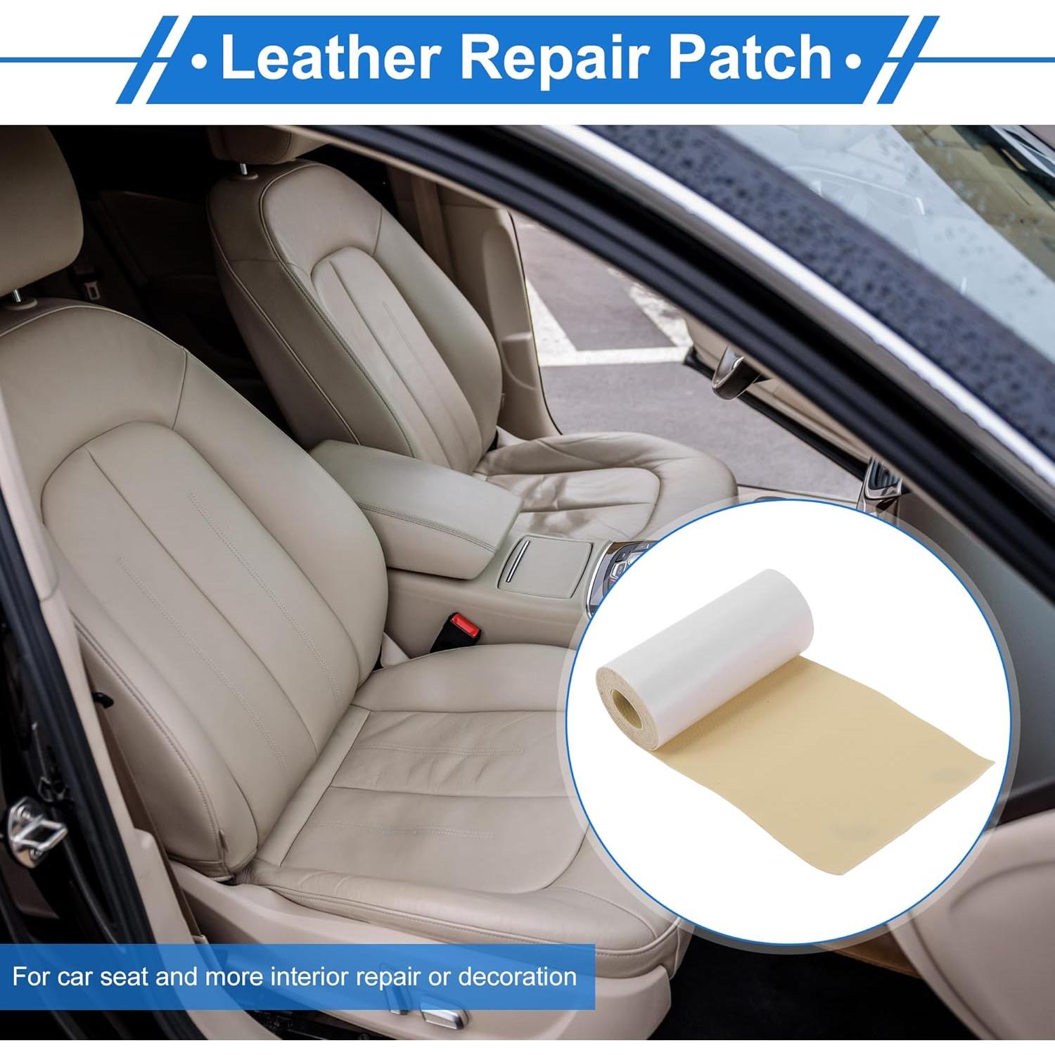 Parche de Reparación de Cuero Autoadhesivo VekAuto 10x160cm Beige