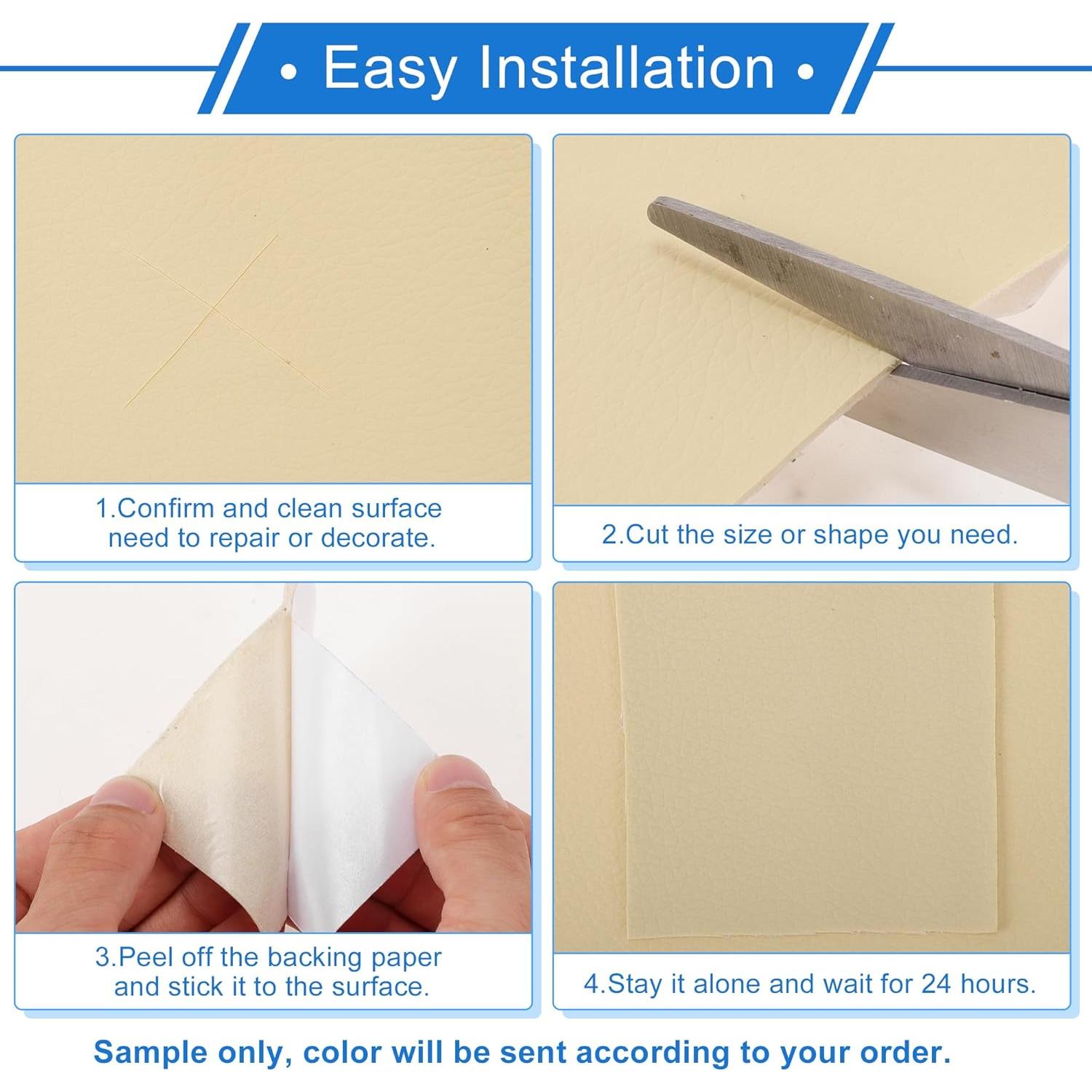 Parche de Reparación de Cuero Autoadhesivo VekAuto 10x160cm Beige