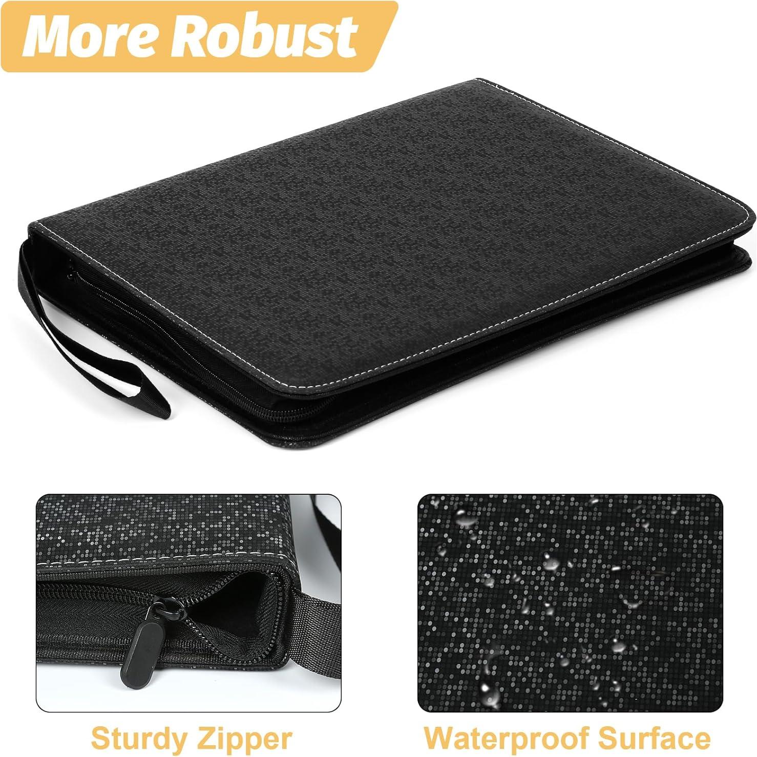 Carpeta de Tarjetas GERMUN 720 Bolsillos Impermeable Negra