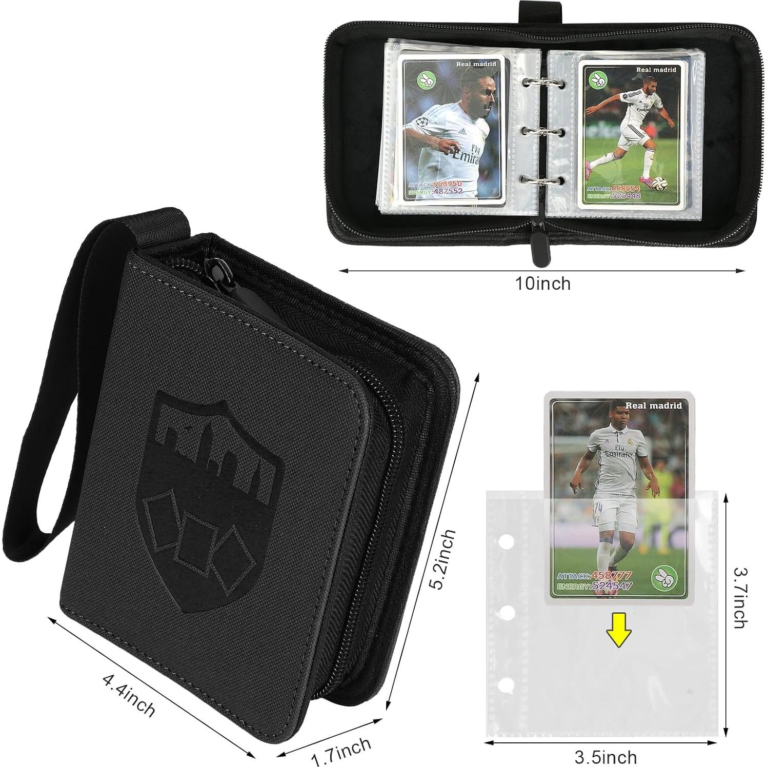 Carpeta de Tarjetas 1 Pocket TRBINDER Negra 80 Bolsillos