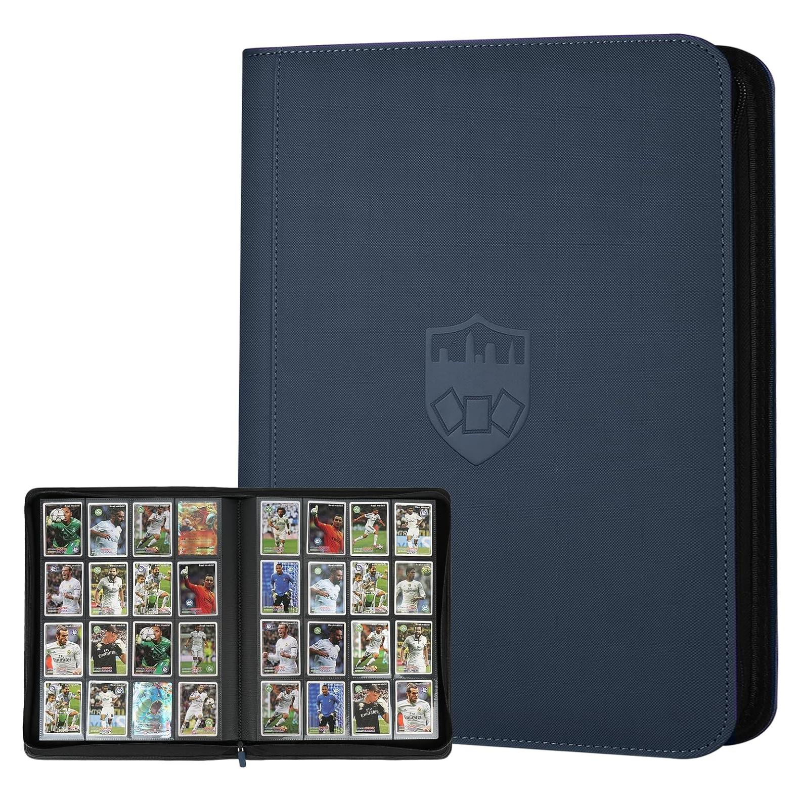 Carpeta de Tarjetas GERMUN 16 Bolsillos Azul Premium