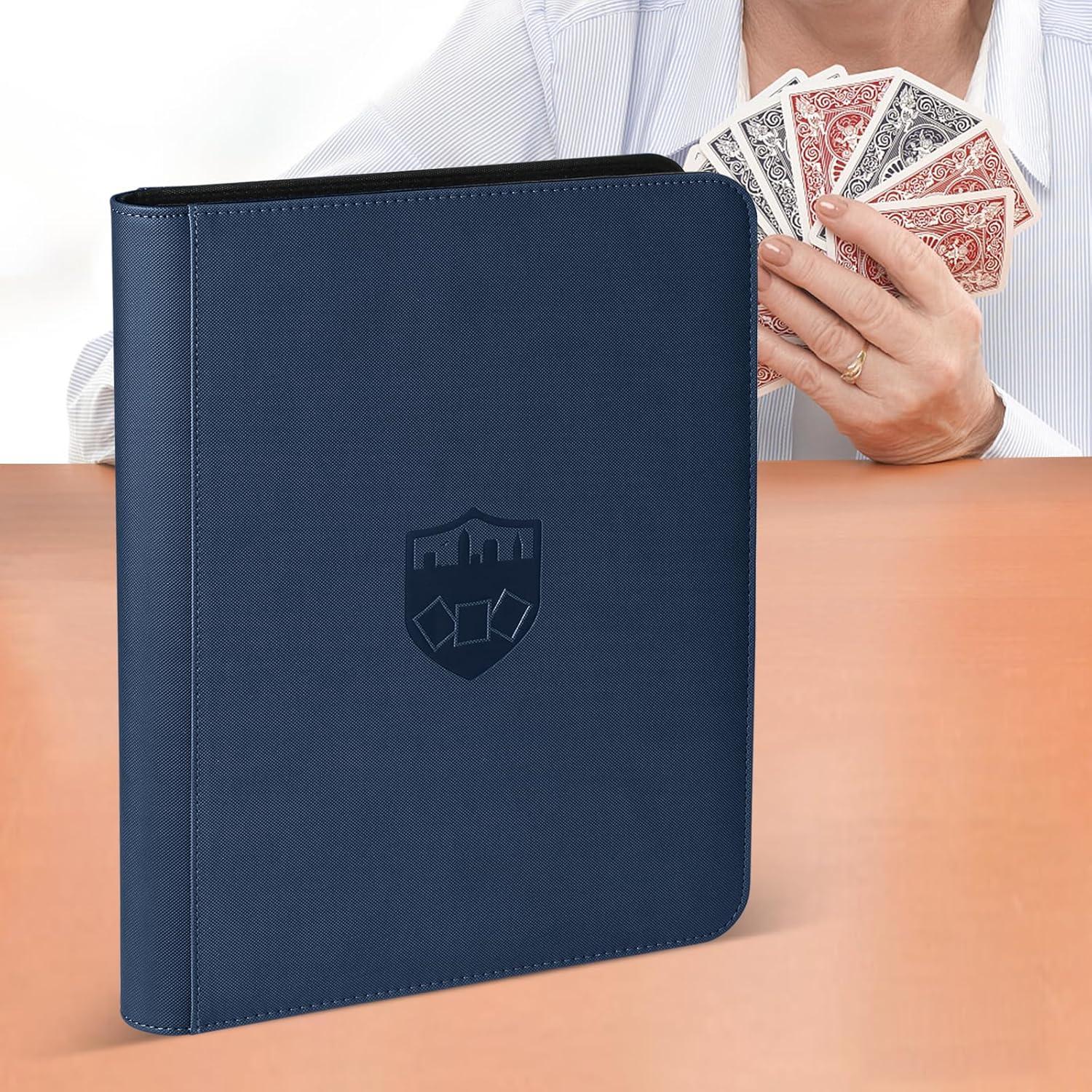 Carpeta de Tarjetas GERMUN 16 Bolsillos Azul Premium