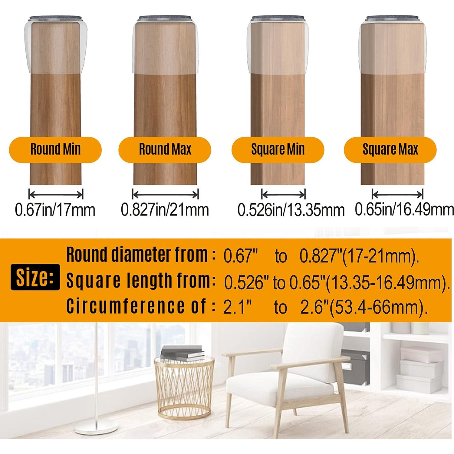 16 Protectores Transparentes para Patas de Sillas JLKDQ Antideslizantes