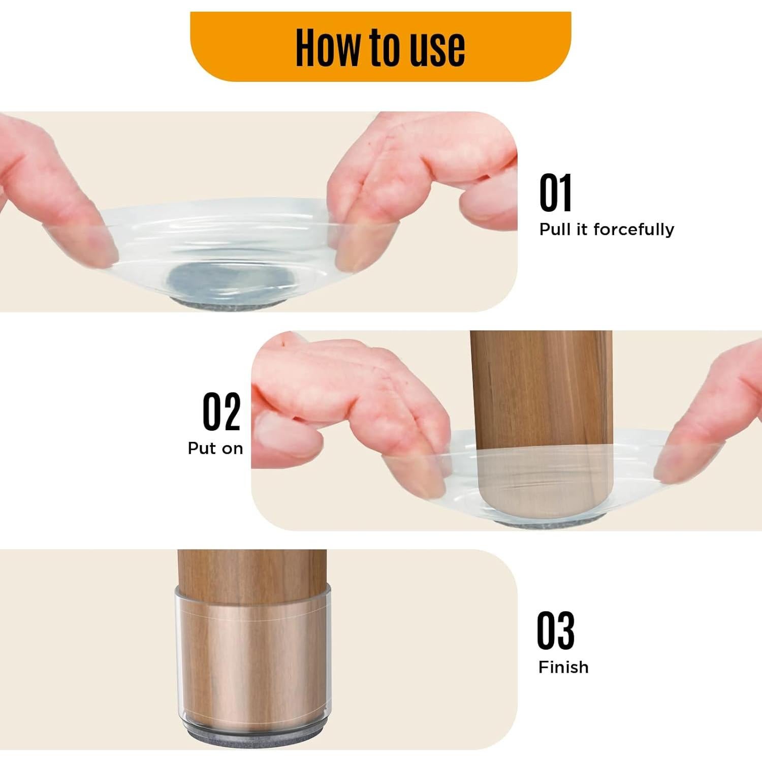 16 Protectores Transparentes para Patas de Sillas JLKDQ Antideslizantes