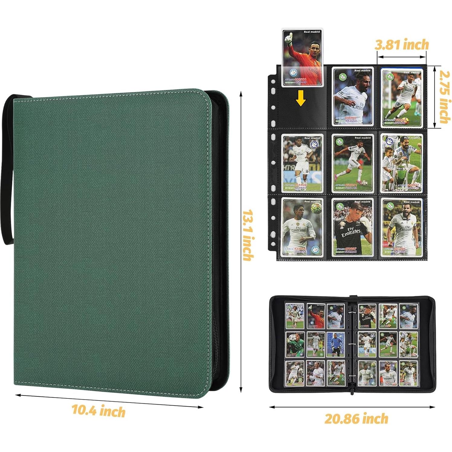 Carpeta de Tarjetas TRADINGBINDER 720 Bolsillos Verde Oscuro