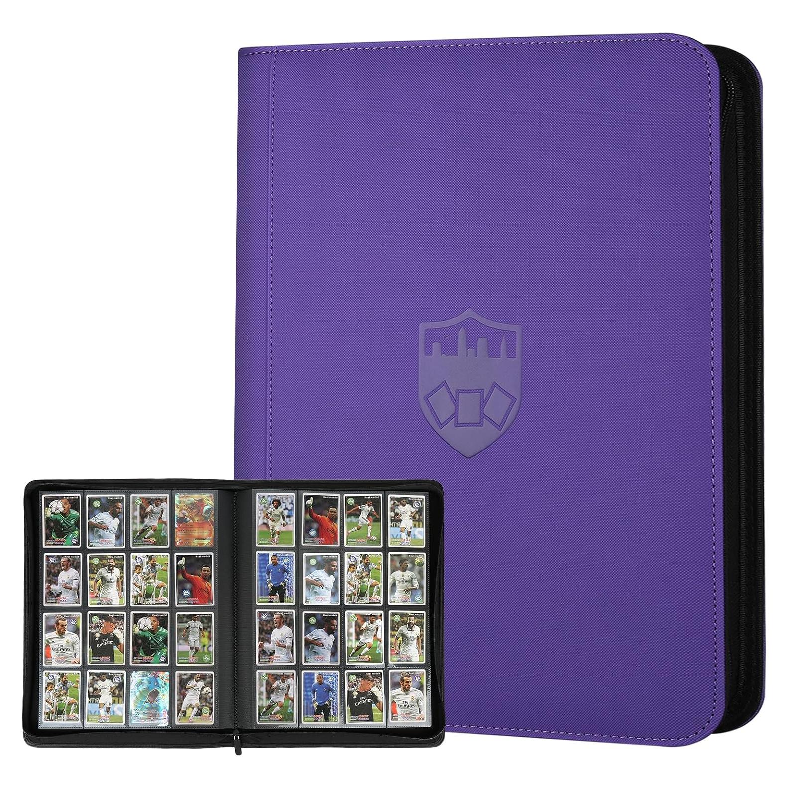 Carpeta de Tarjetas GERMUN 16 Bolsillos Púrpura Premium