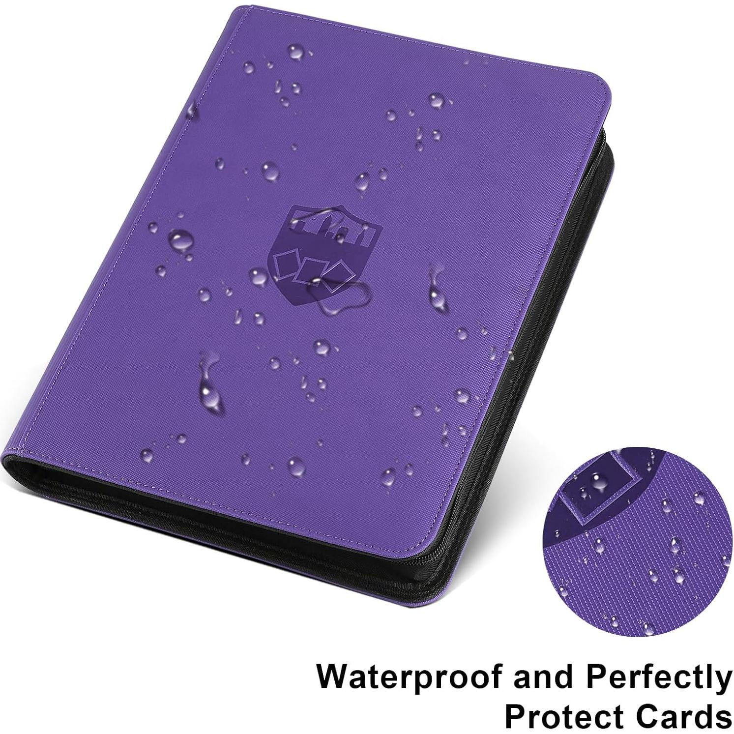 Carpeta de Tarjetas GERMUN 16 Bolsillos Púrpura Premium