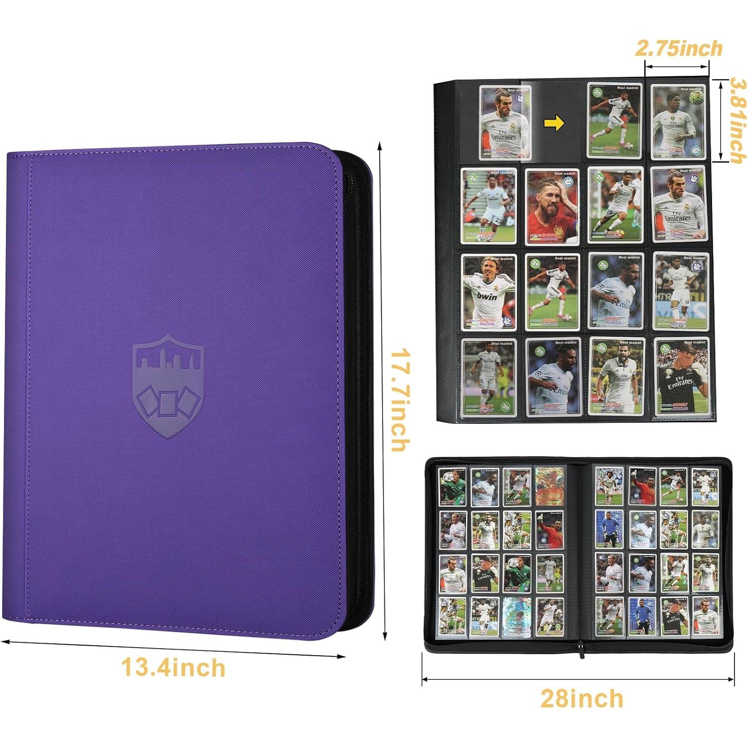 Carpeta de Tarjetas GERMUN 16 Bolsillos Púrpura Premium