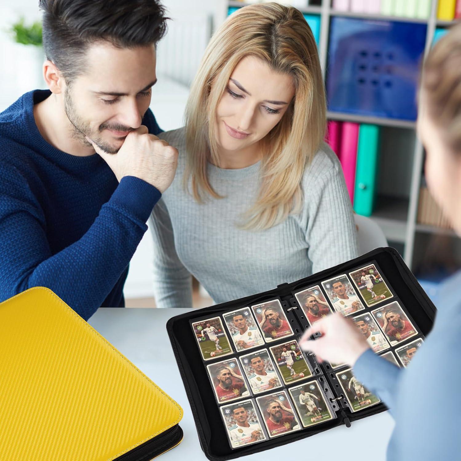 Carpeta de Tarjetas TRADINGBINDER Amarillo 720 Bolsillos