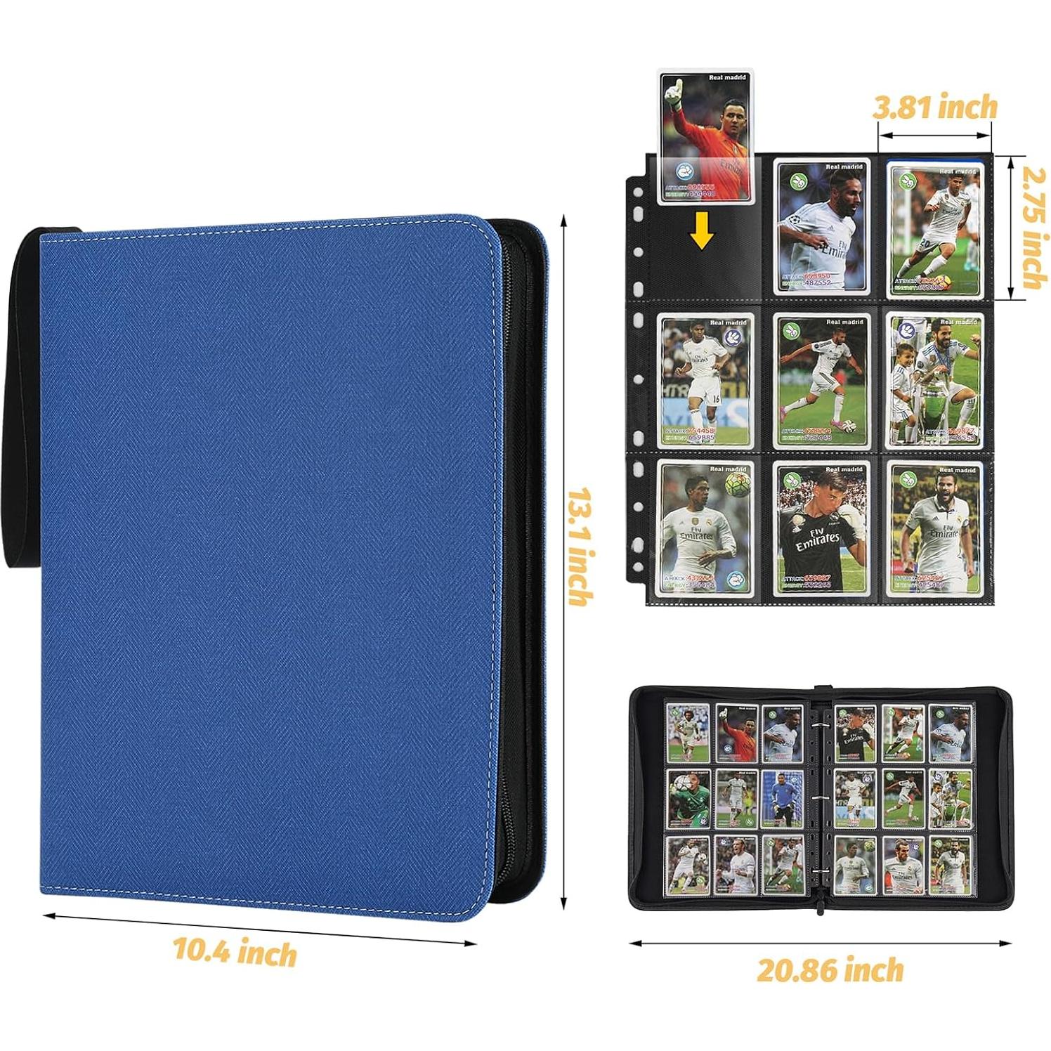 Carpeta de Tarjetas 720 Bolsillos PU TRADINGBINDER Azul