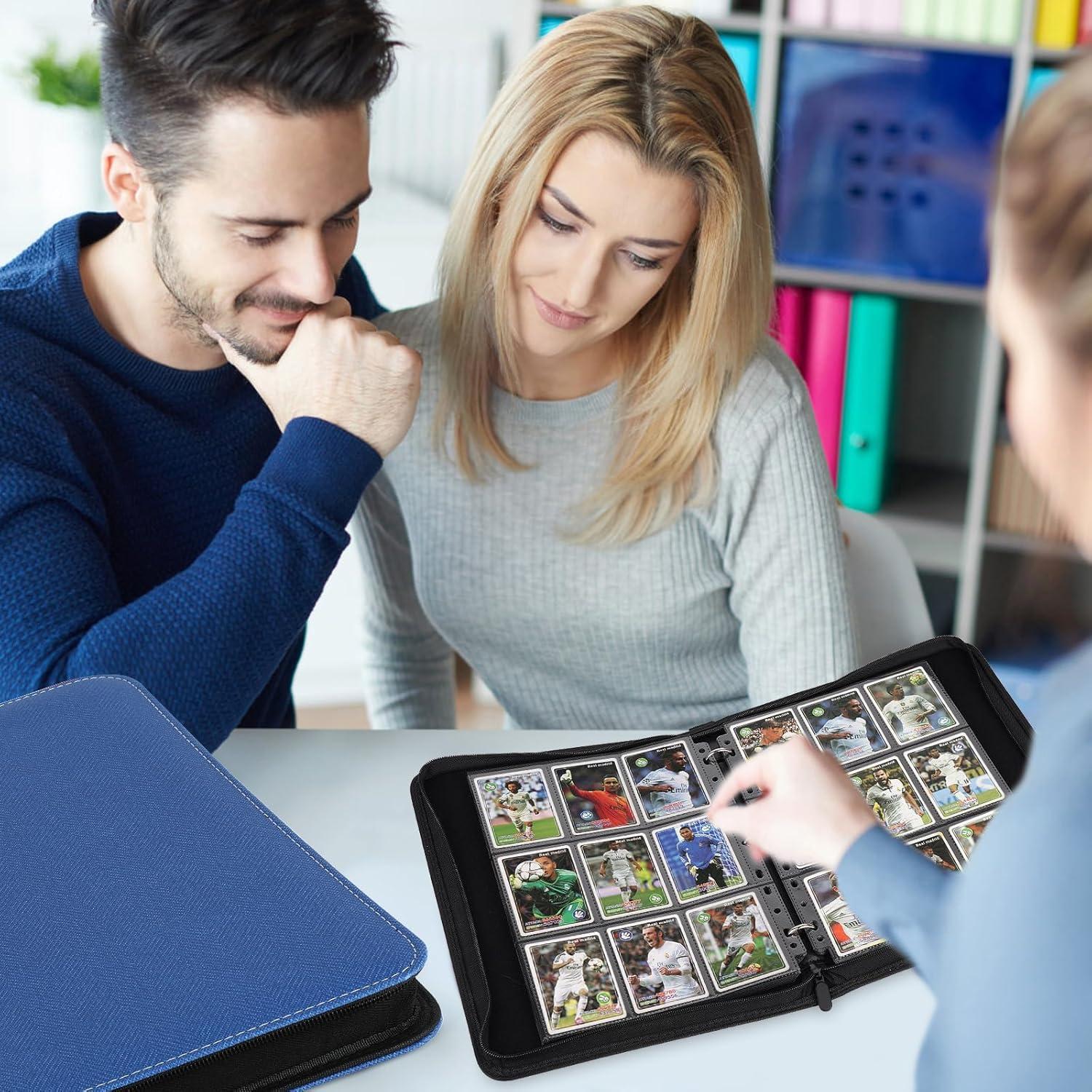 Carpeta de Tarjetas 720 Bolsillos PU TRADINGBINDER Azul