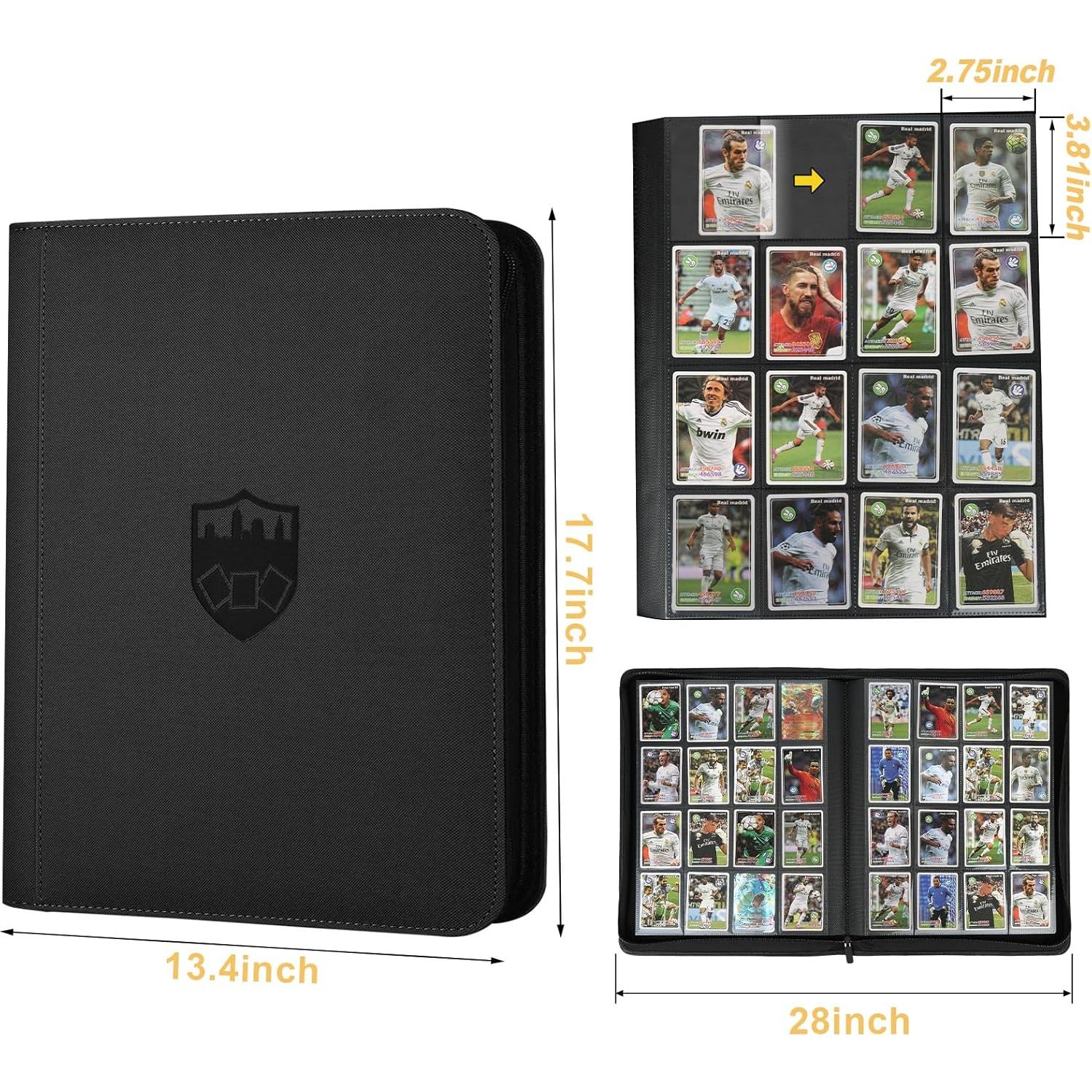 Carpeta de Tarjetas GERMUN 16 Bolsillos Negra Premium