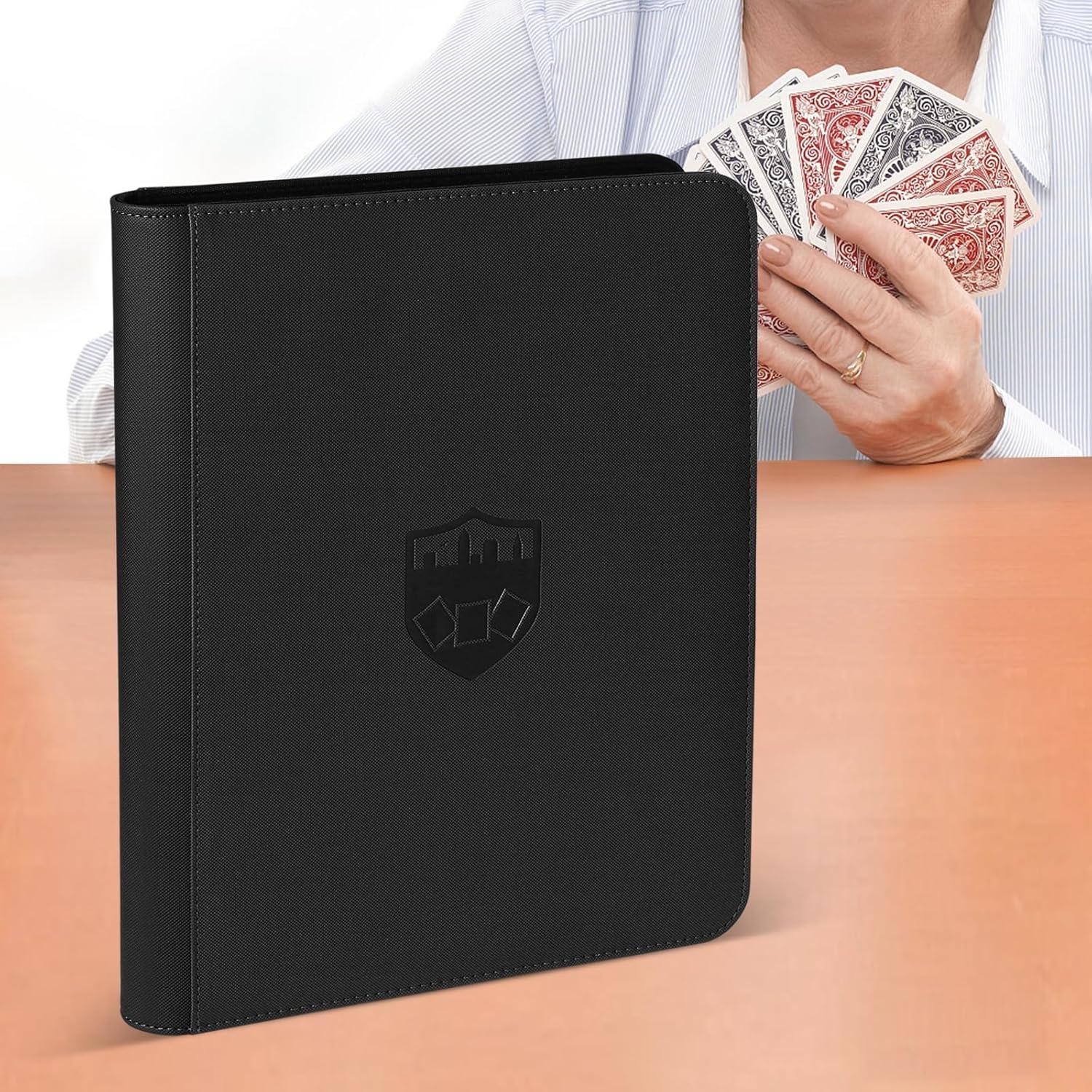 Carpeta de Tarjetas GERMUN 16 Bolsillos Negra Premium