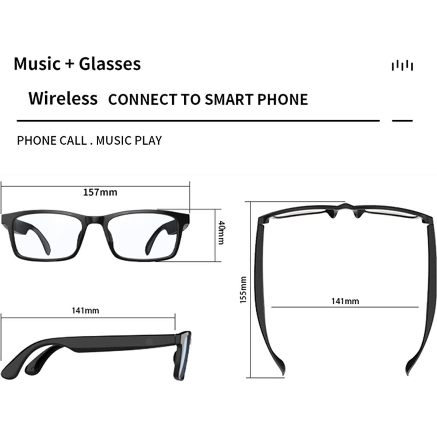 Gafas Inteligentes Fecoul G10Z Bluetooth UV400 Lentes Solar