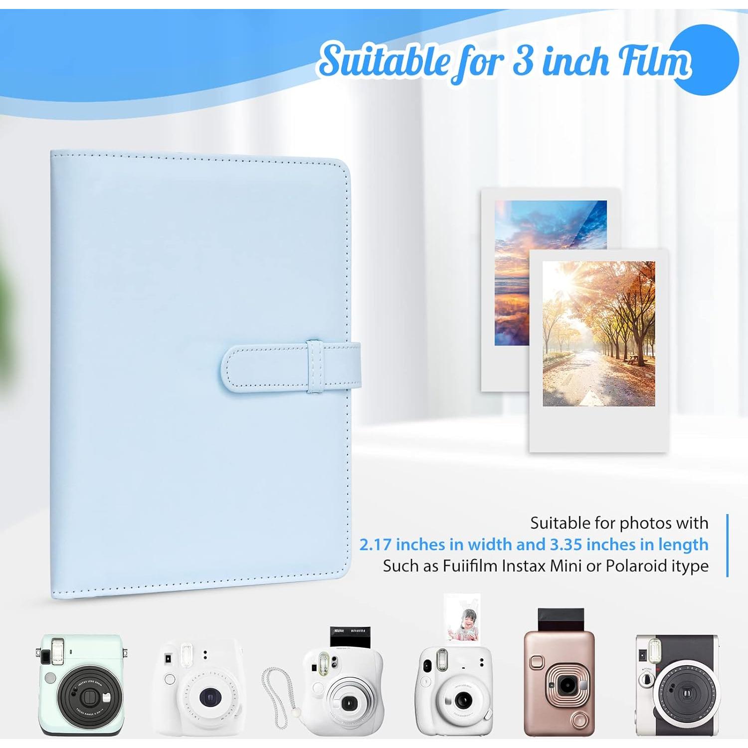 Álbum de Fotos Ablus 256 Bolsillos Azul para Fujifilm y Polaroid