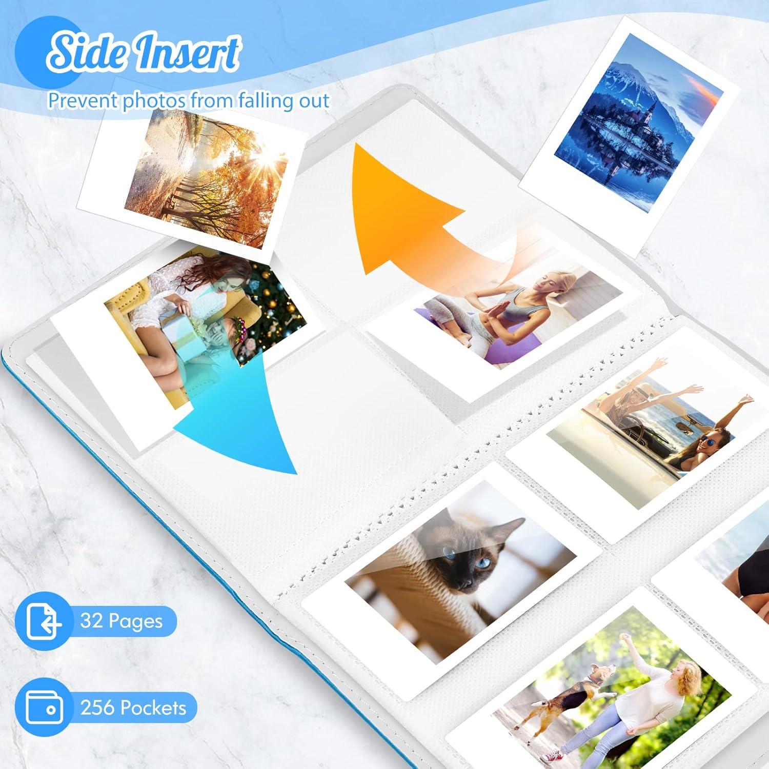 Álbum de Fotos Ablus 256 Bolsillos Azul para Fujifilm y Polaroid