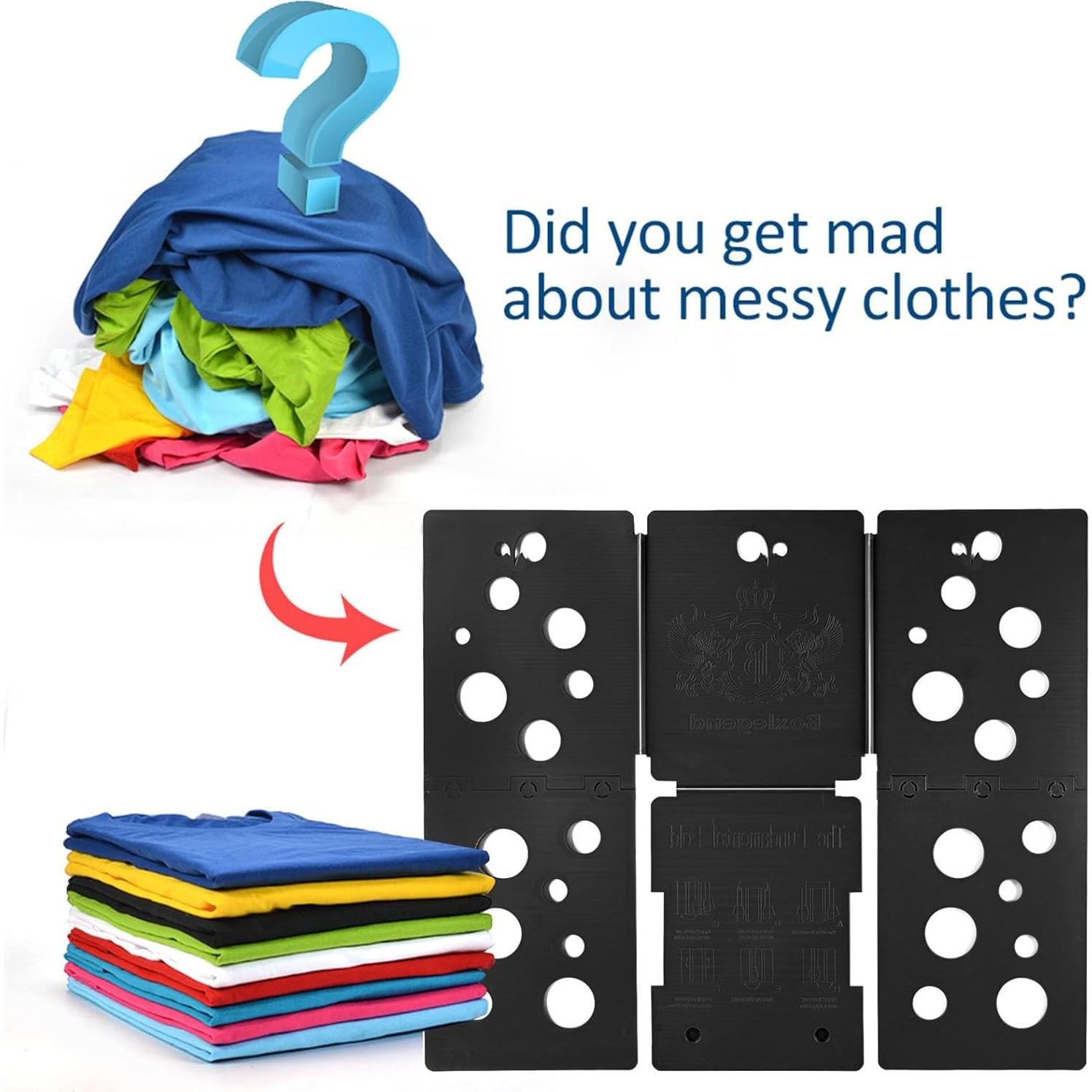 Tablero Doblador de Camisetas BoxLegend V5 - Plástico Negro