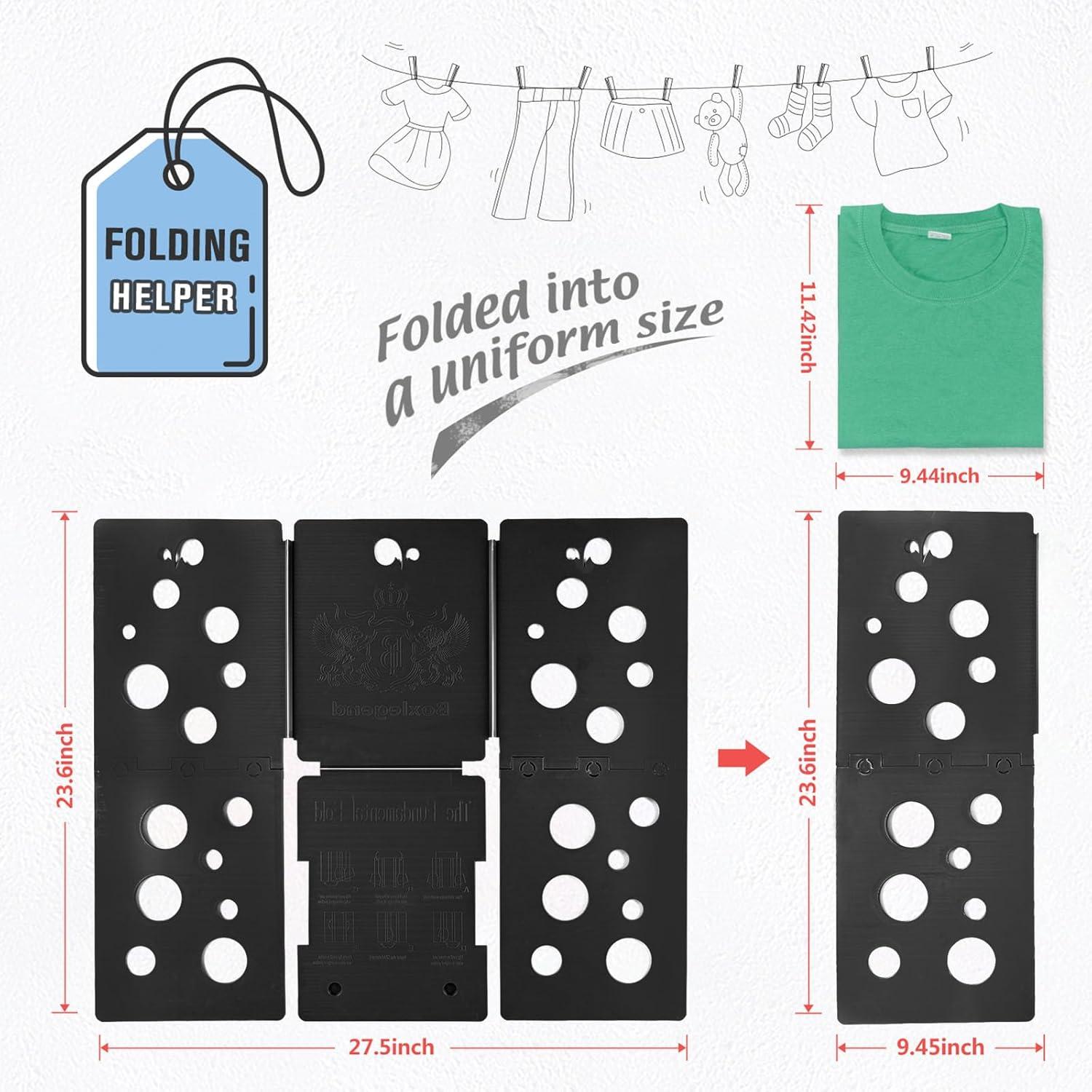 Tablero Doblador de Camisetas BoxLegend V5 - Plástico Negro