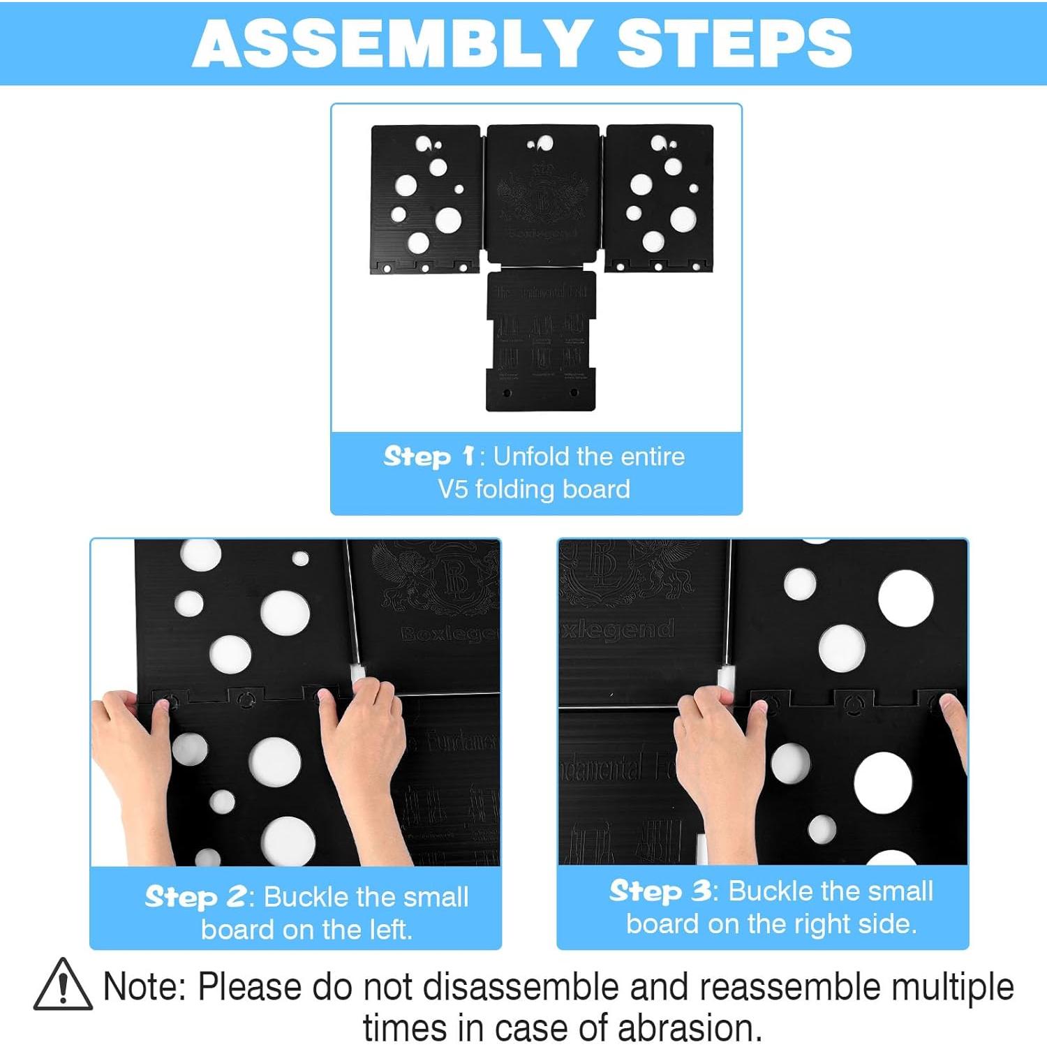 Tablero Doblador de Camisetas BoxLegend V5 - Plástico Negro