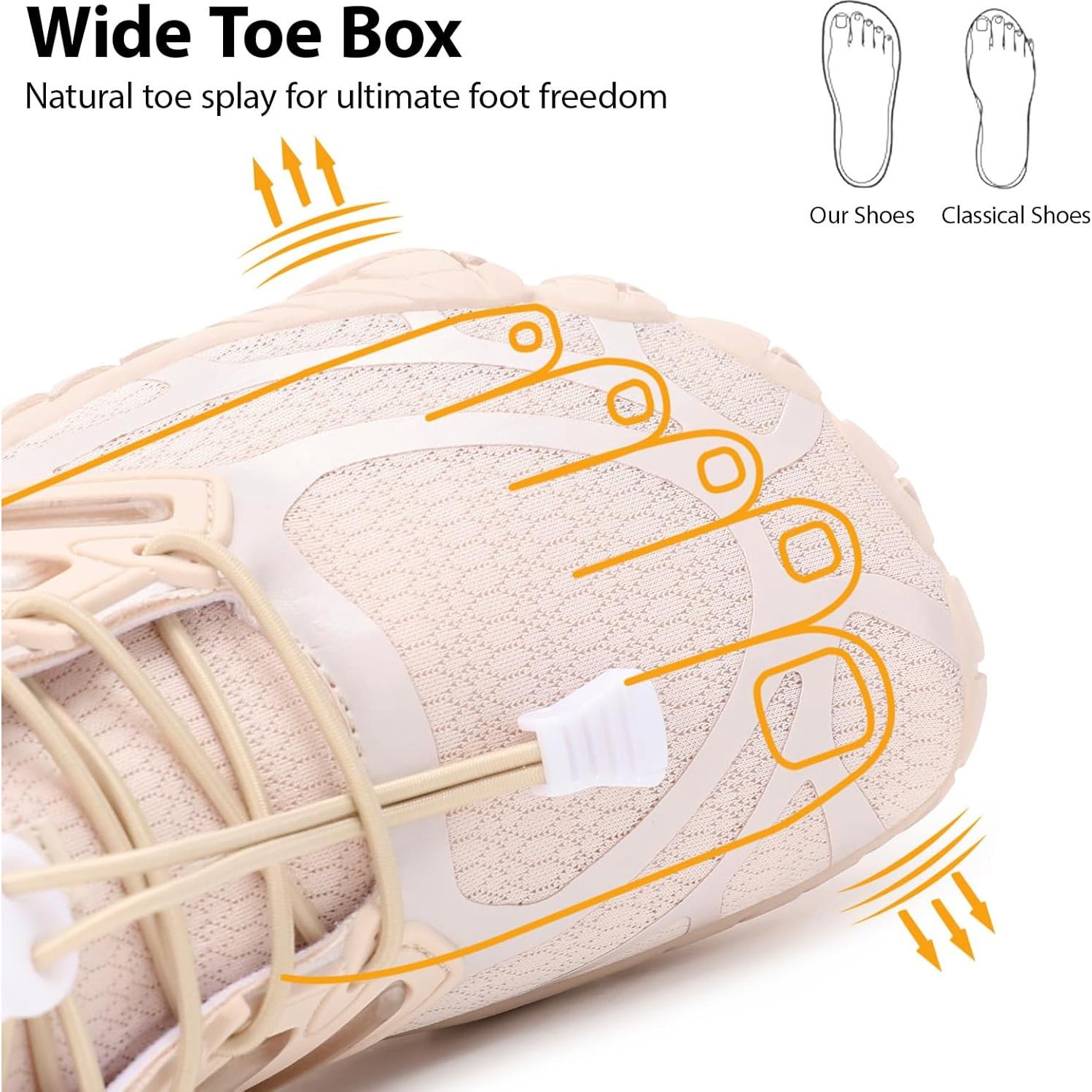 Zapatos Barefoot Mujeres MeXYZ Diseño Caída Cero Beige